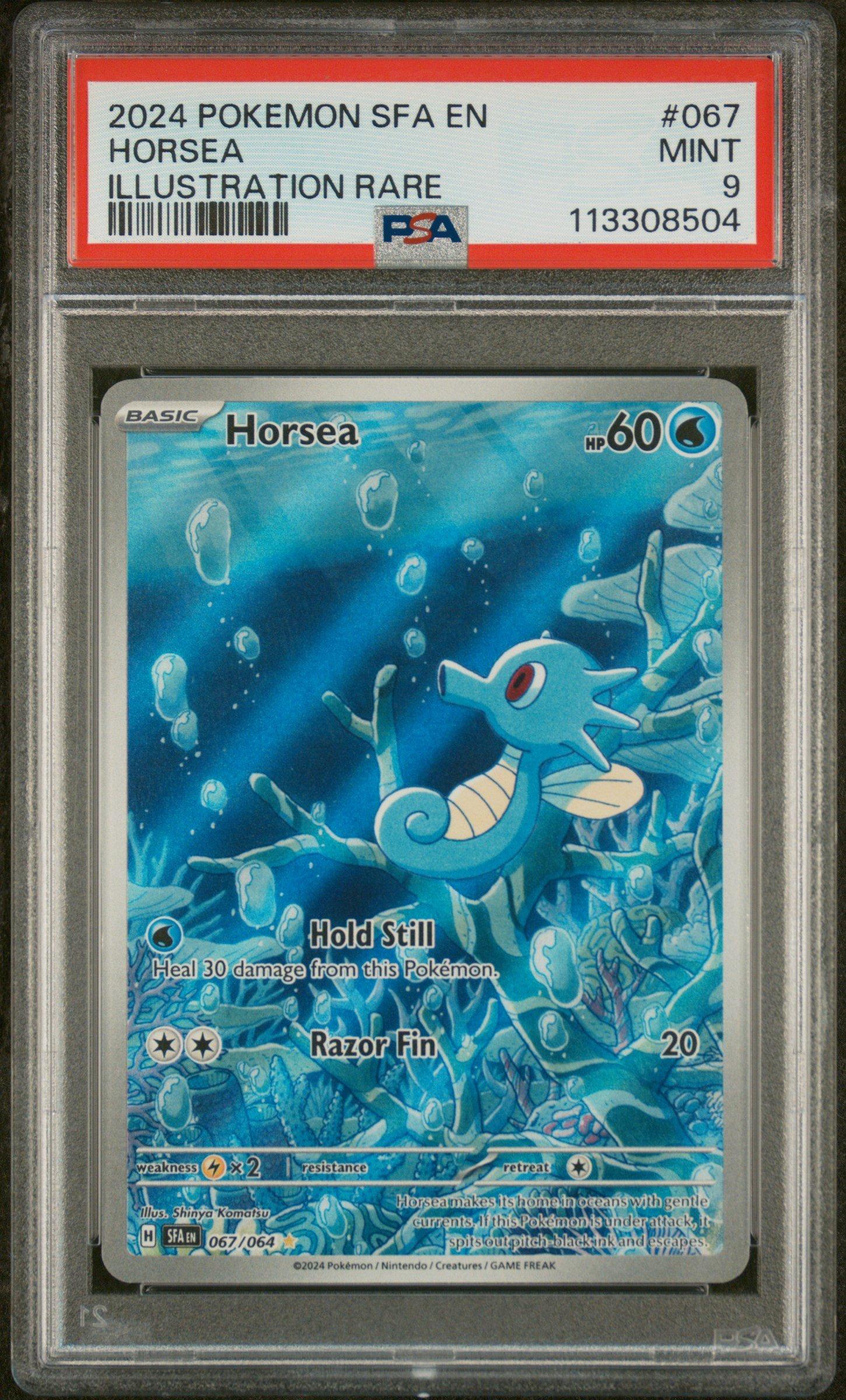 2024 Pokemon Sfa En-shrouded Fable 067 Horsea Illustration Rare PSA 9  Graded Card | GameStop