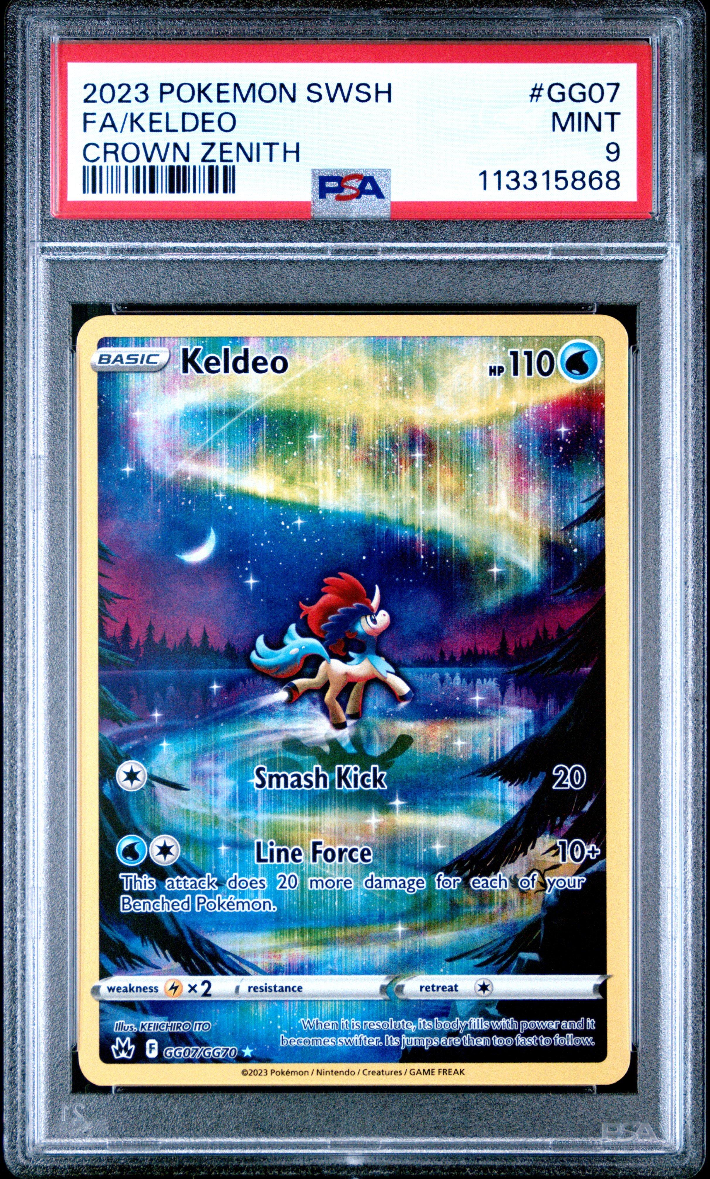 2023 Pokemon Sword And Shield Crown Zenith Gg07 Full Art/keldeo PSA