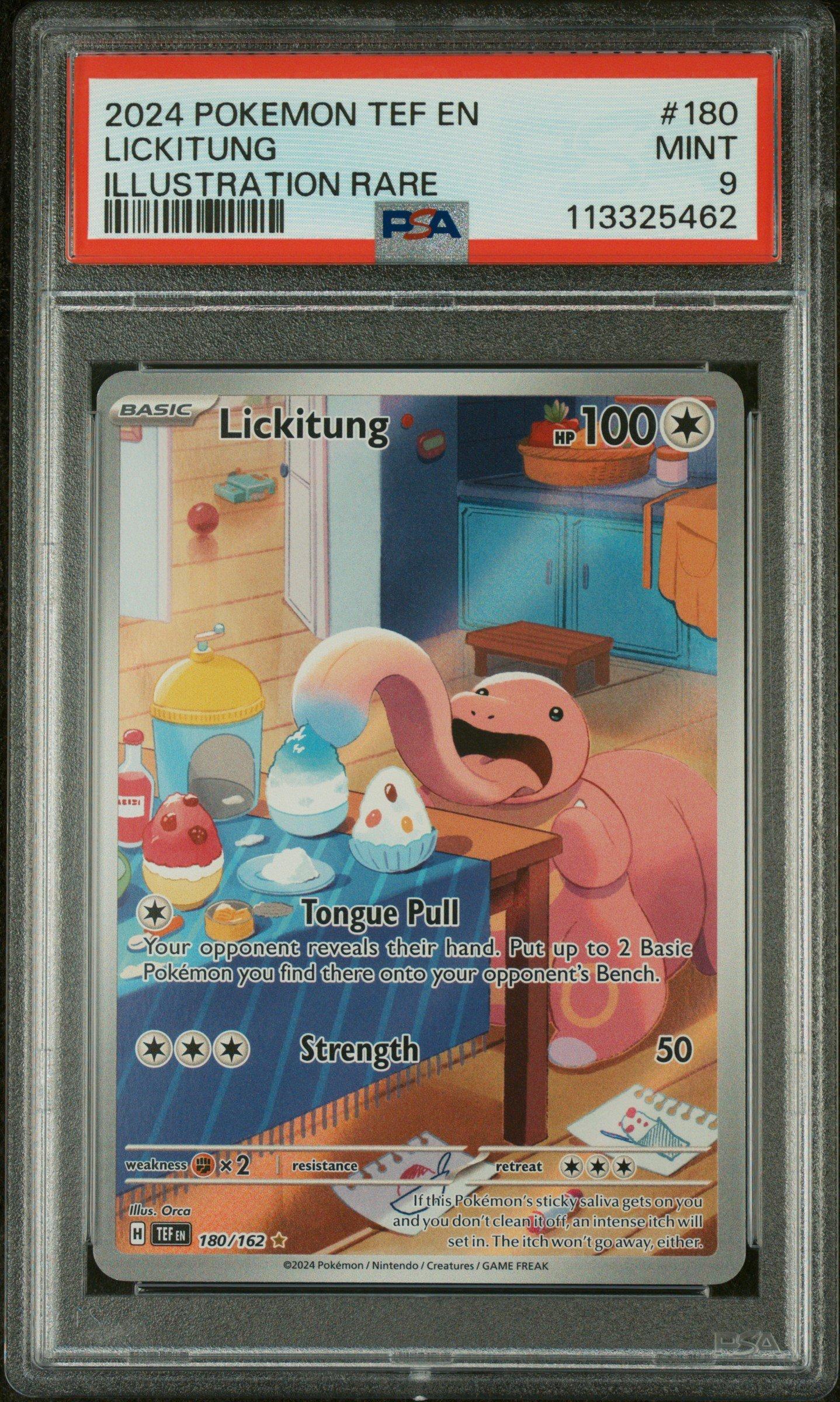 2024 Pokemon Tef En-temporal Forces 180 Lickitung Illustration