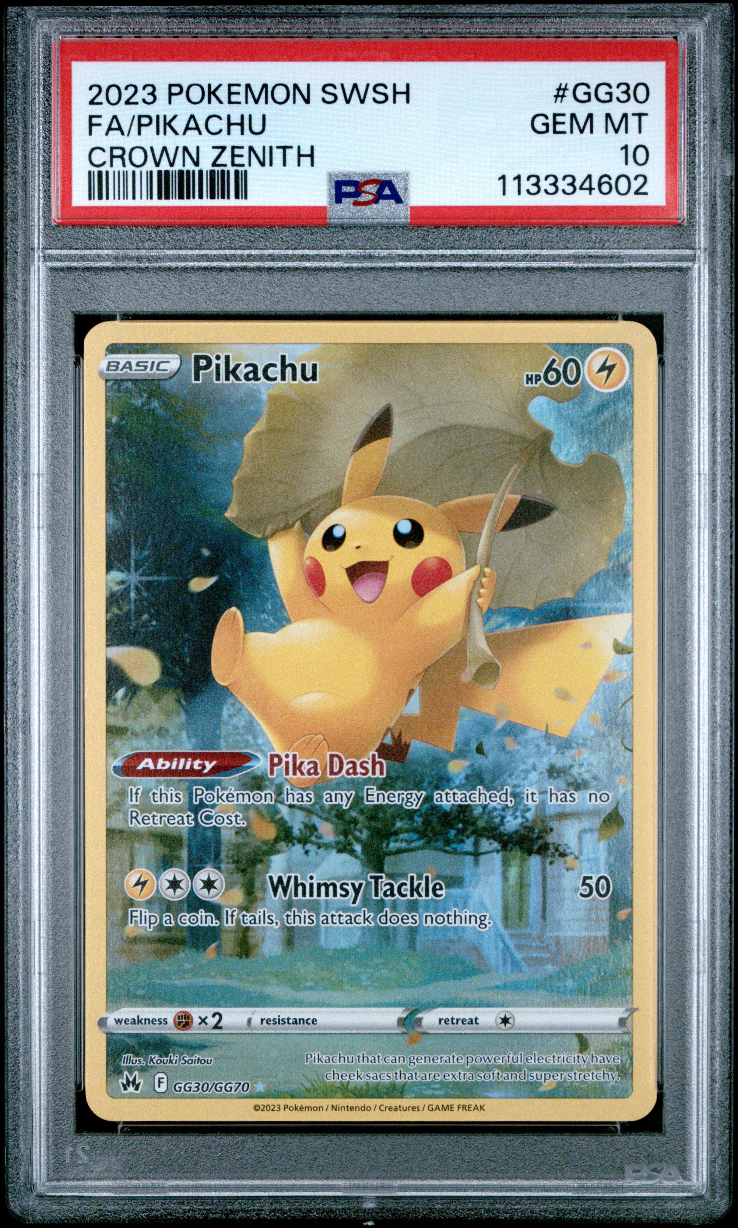 2023 Pokemon Sword And Shield Crown Zenith Gg30 Full Art/pikachu