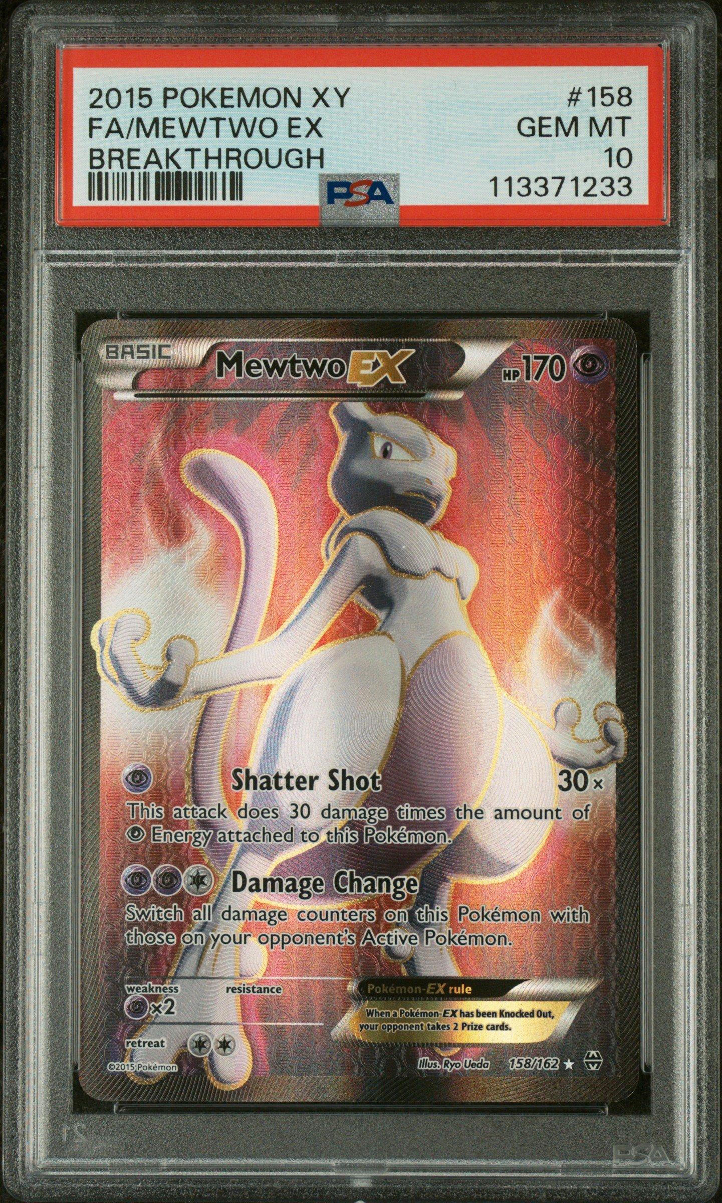2015 Pokemon Xy Breakthrough Full Art/mewtwo Ex PSA