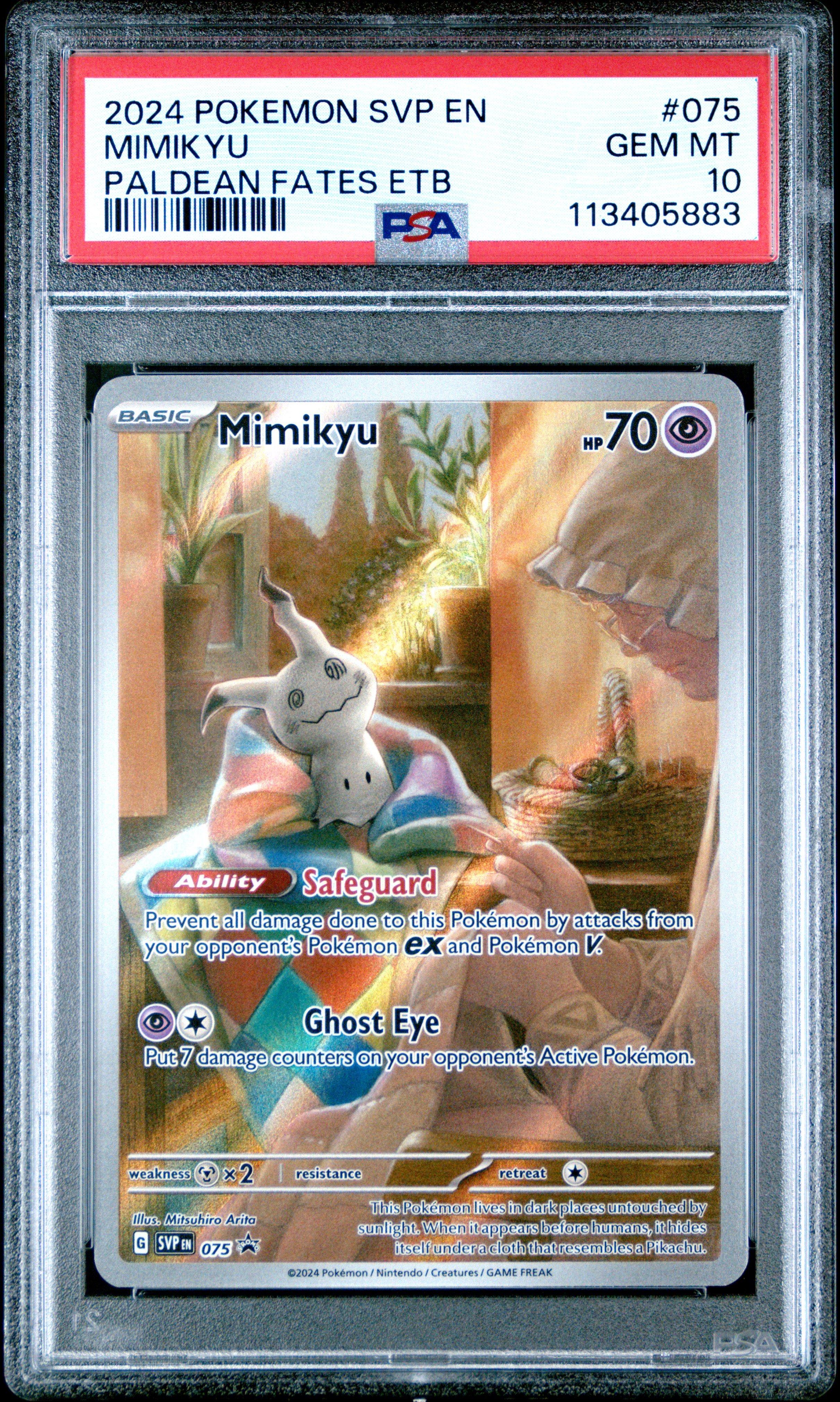 2024 Pokemon Svp En-sv Black Star Promo 075 Mimikyu Paldean Fates