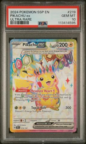 2024 Pokemon Ssp En-surging Sparks 219 Pikachu Ex Ultra Rare
