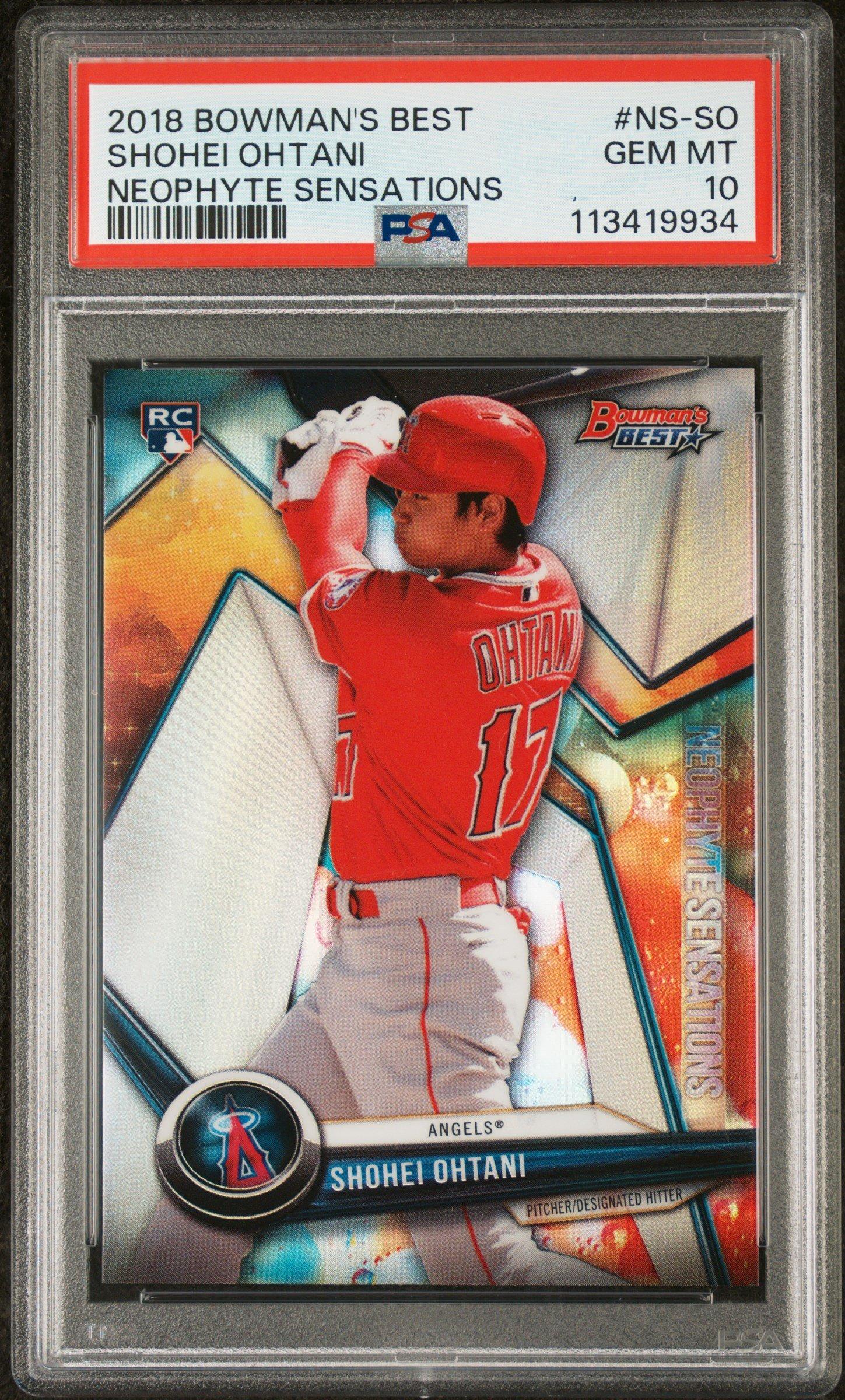 2018 Bowman's Best Neophyte Sensations Ns-so Shohei Ohtani PSA 10