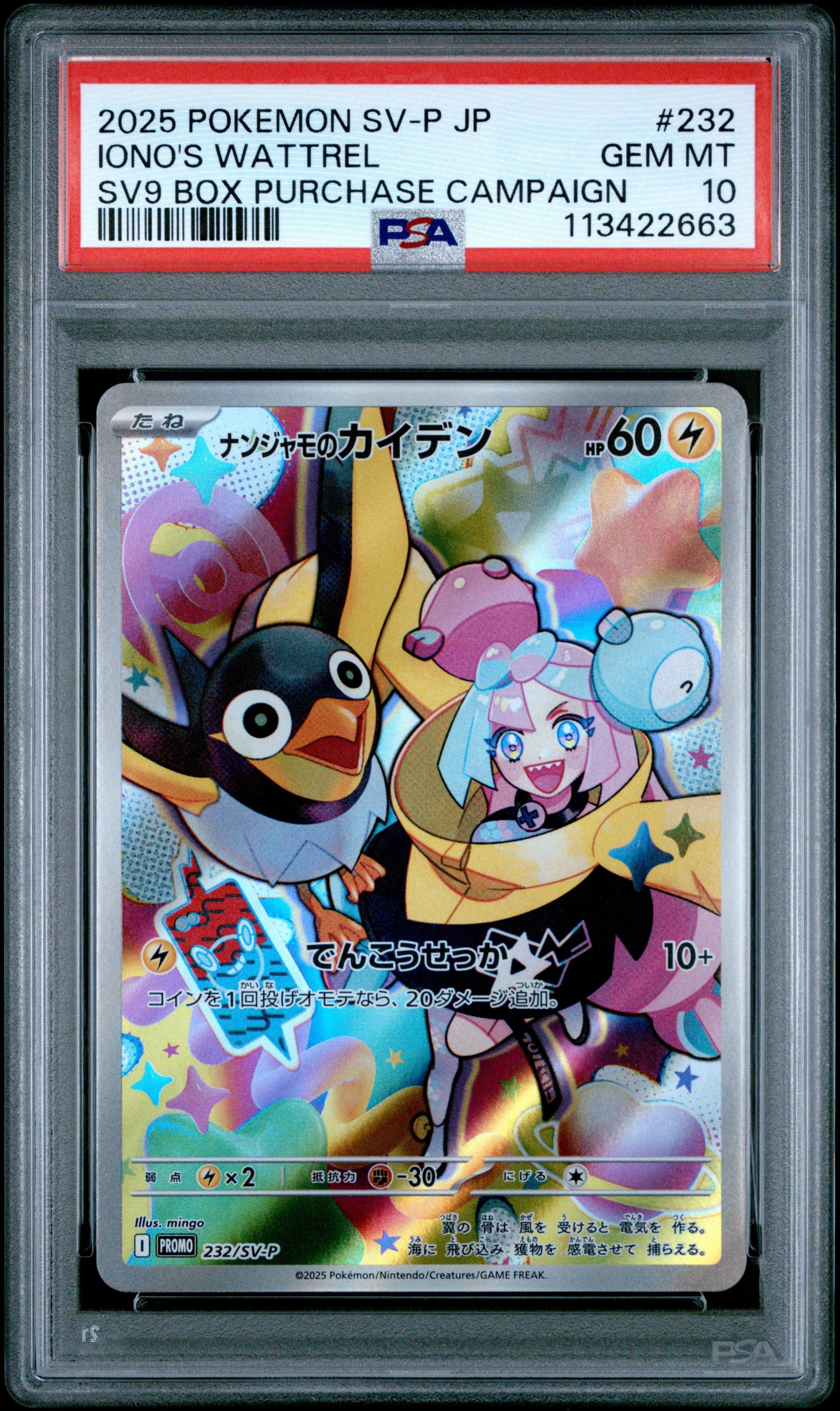 【momon】kannaway サルヴェ 2個セット 2025/10新入荷 2025 Pokemon Japanese Sv-p Promo 232 Iono's Wattrel Battle
