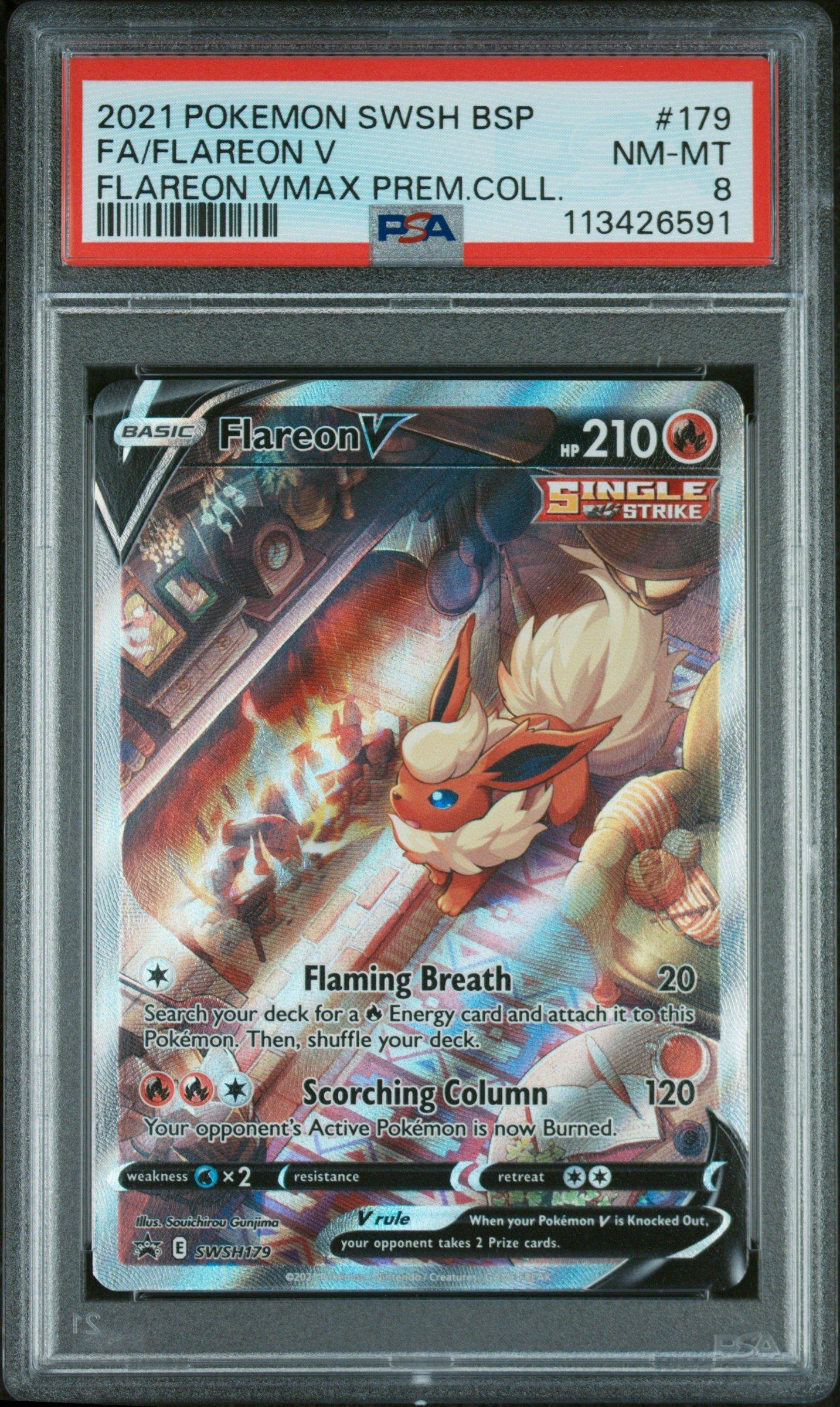 2021 Pokemon Swsh Black Star Promo 179 Full Art/flareon V Flareon