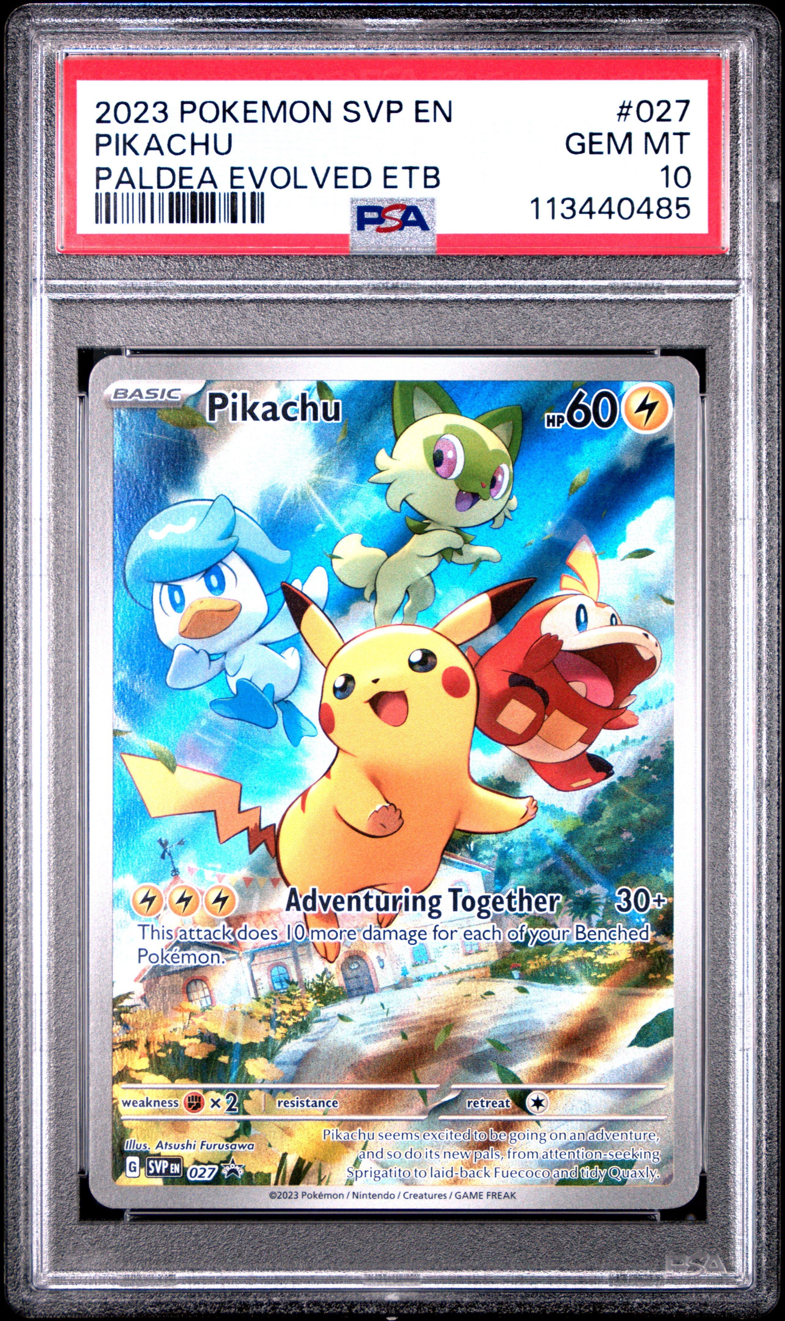 2023 Pokemon Svp En-sv Black Star Promo 027 Pikachu Paldea Evolved
