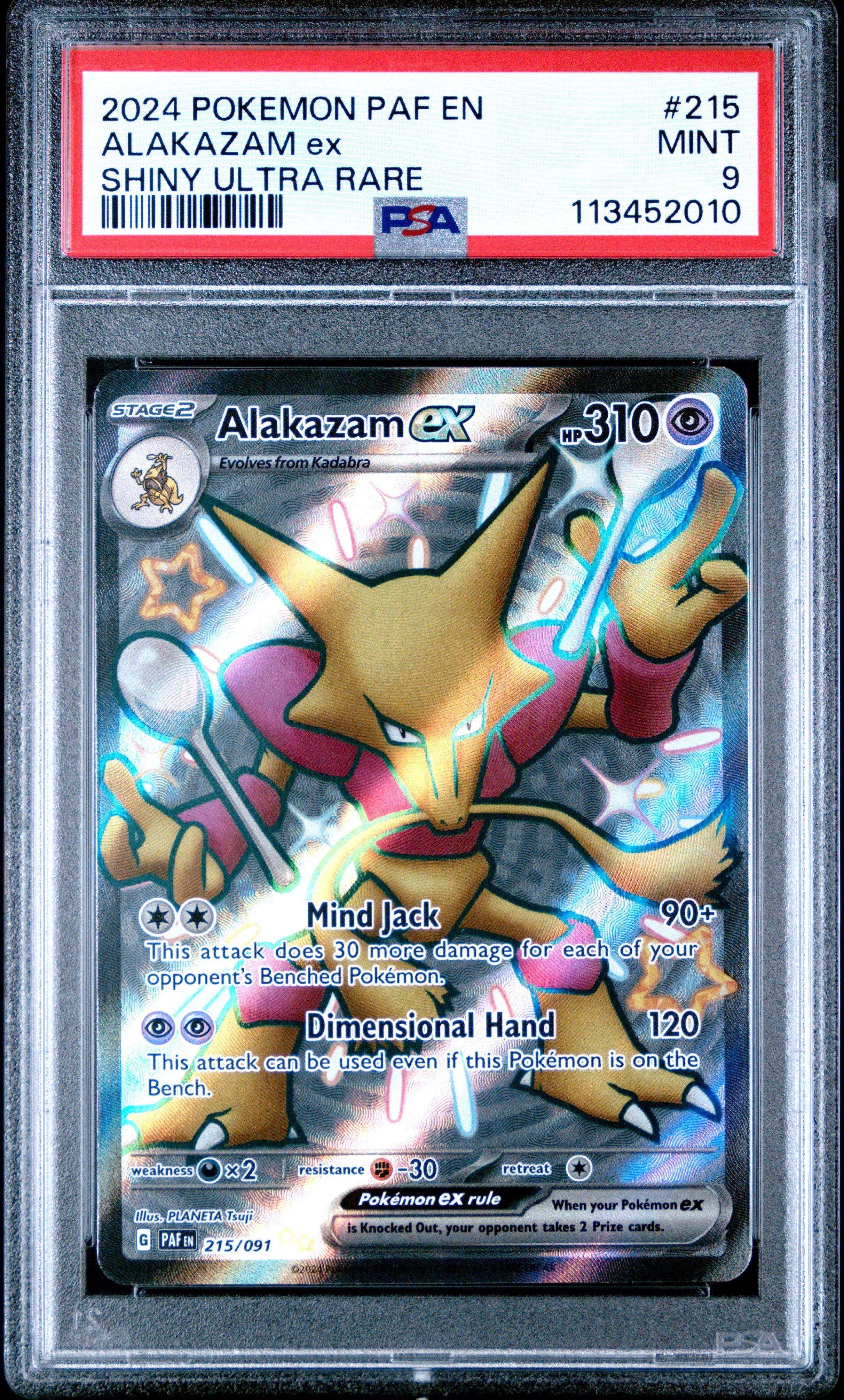 2024 Pokemon Paf En-paldean Fates 215 Alakazam Ex Shiny Ultra Rare