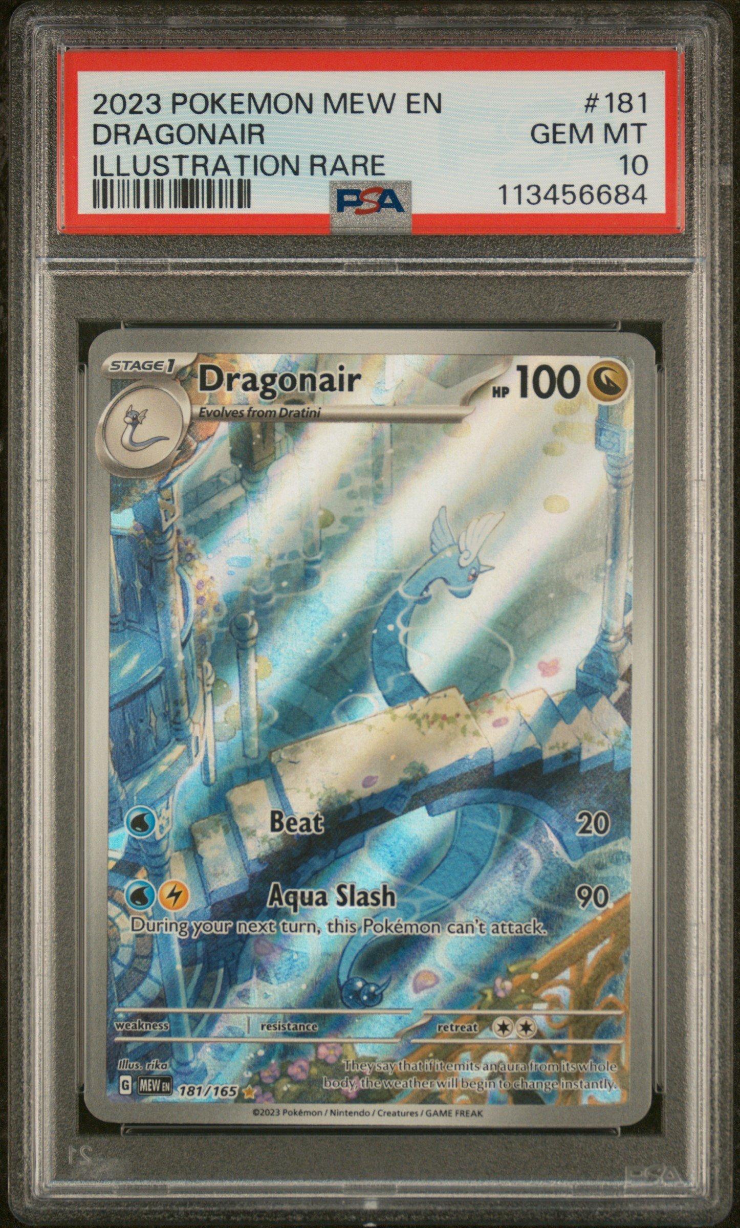 2023 Pokemon Mew En-151 181 Dragonair Illustration Rare PSA 10 Graded Card  | GameStop