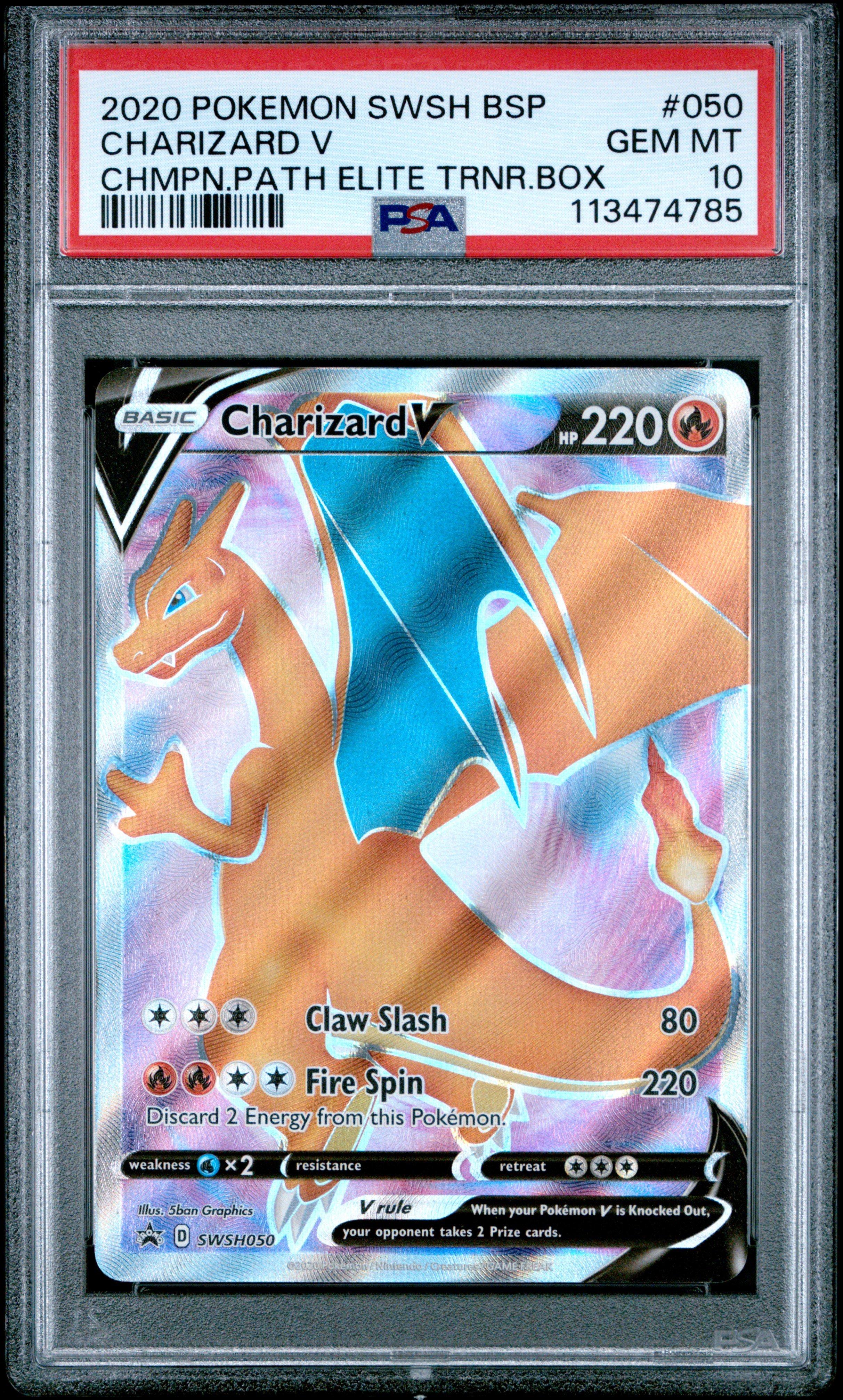 how much is a charizard v pokemon card worth 2020 Swsh Black Star Promo 050 Champion's Path Elite Trainer Box PSA 10 Graded the trusted official grading guarantees its condition Charizard V #18 Prices |