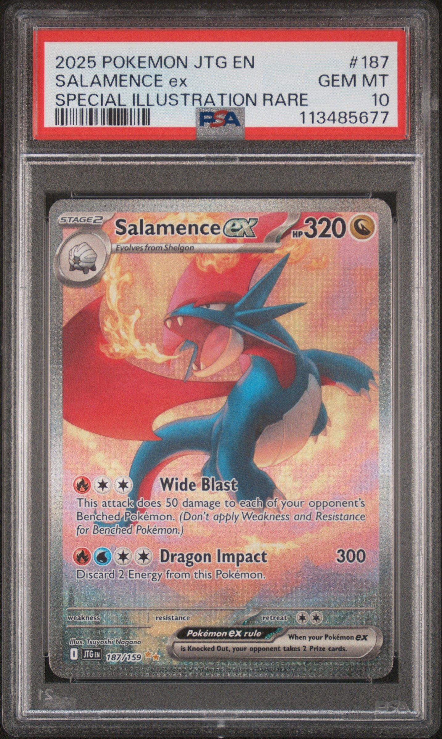 2025 Pokemon Jtg En-journey Together 187 Salamence Ex Special