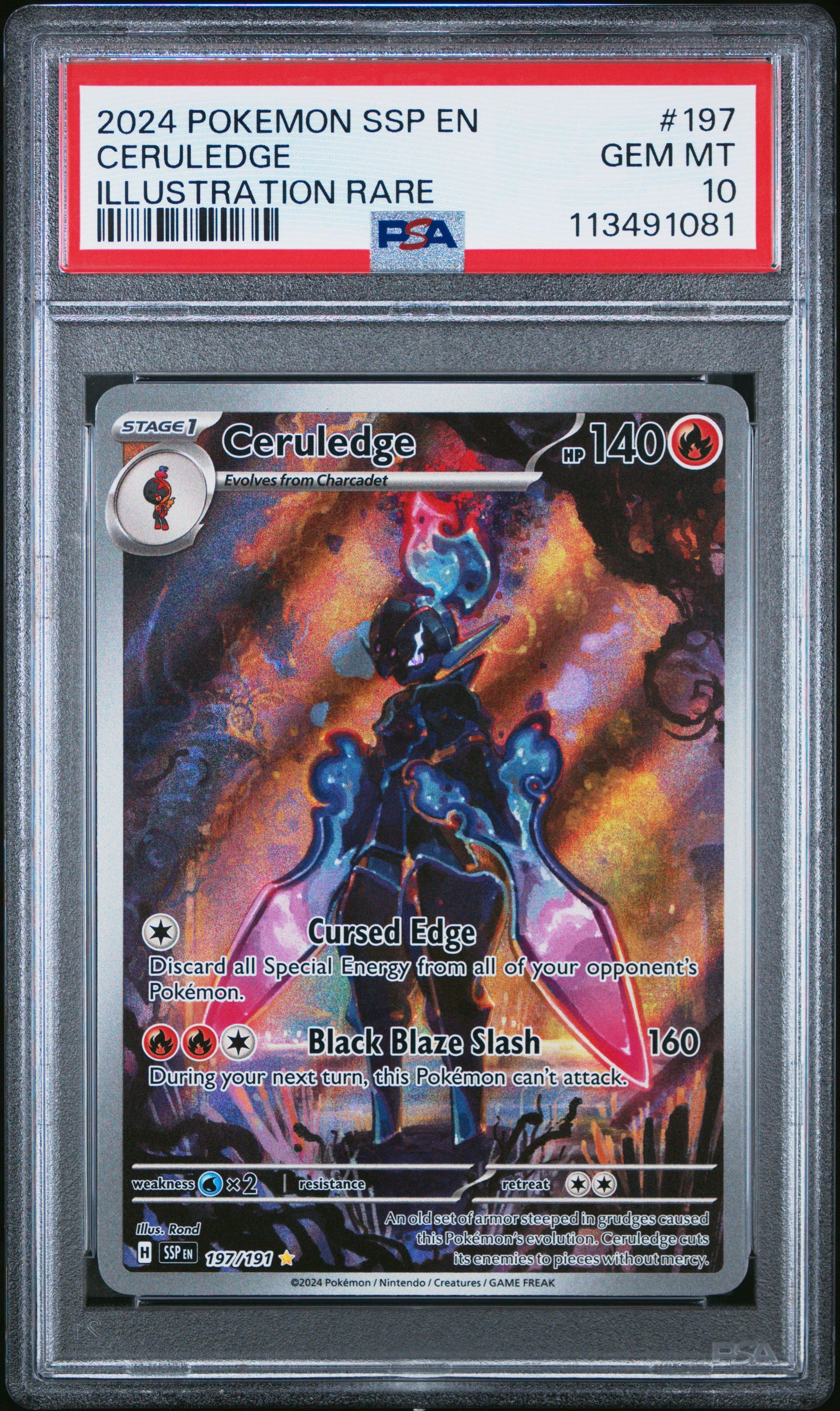 2024 Pokemon Ssp En-surging Sparks 197 Ceruledge Illustration Rare