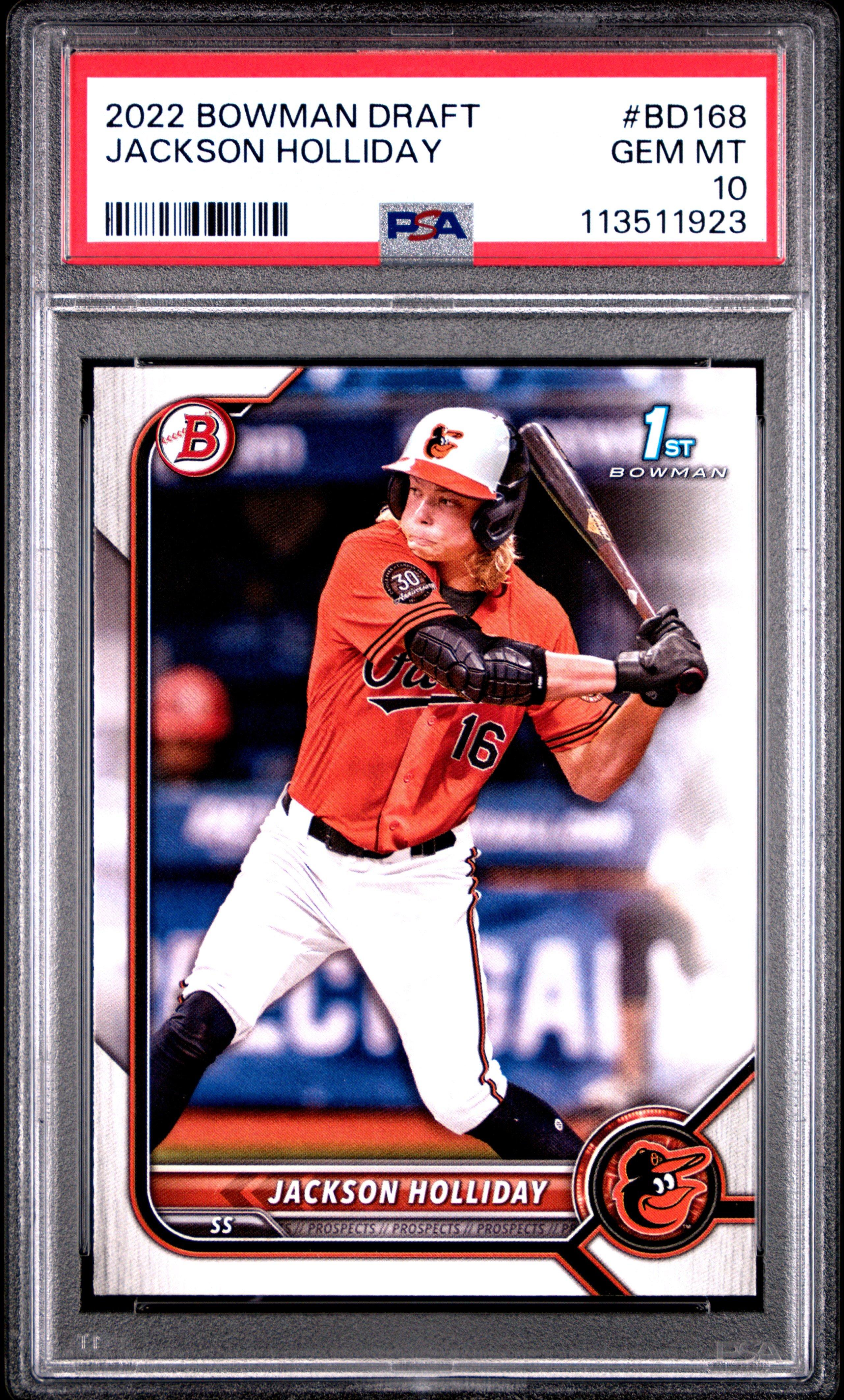 2022 Bowman Draft Bd168 Jackson Holliday PSA 10