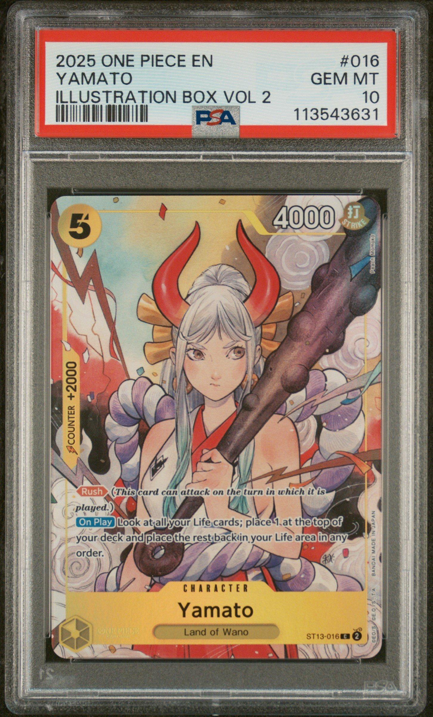 2025 One Piece Promos 016 Yamato Illustration Box Vol 2 PSA 10