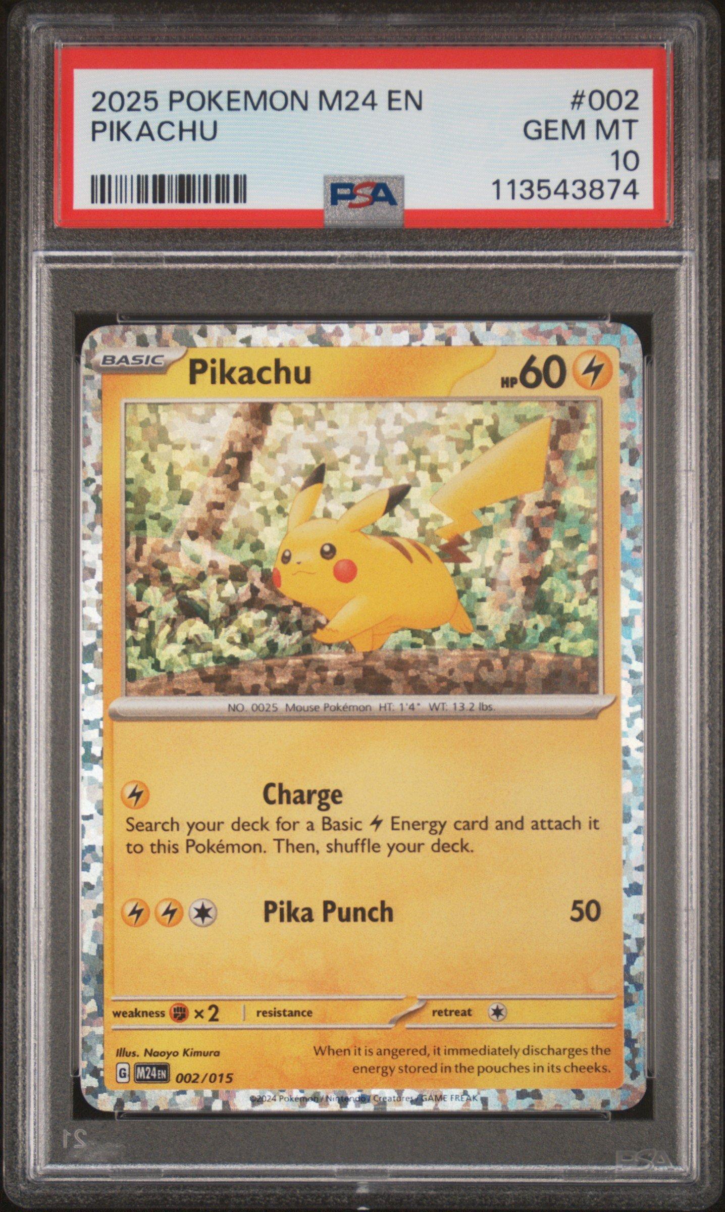 2025 Pokemon M24 En-mcdonald's Collection 002 Pikachu PSA 10