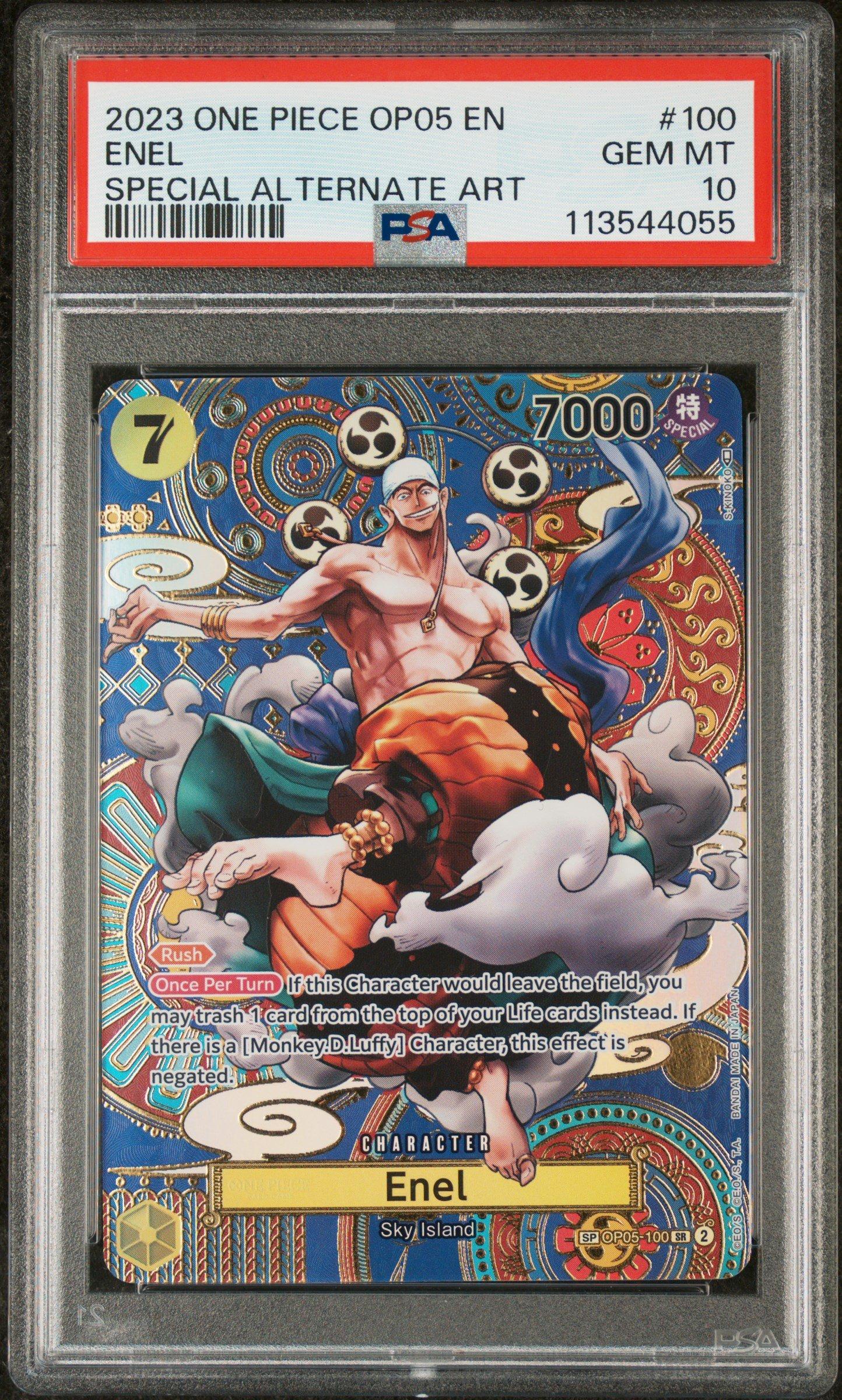 2023 One Piece Op05-awakening Of The New Era 100 Enel Special Alternate Art PSA 10