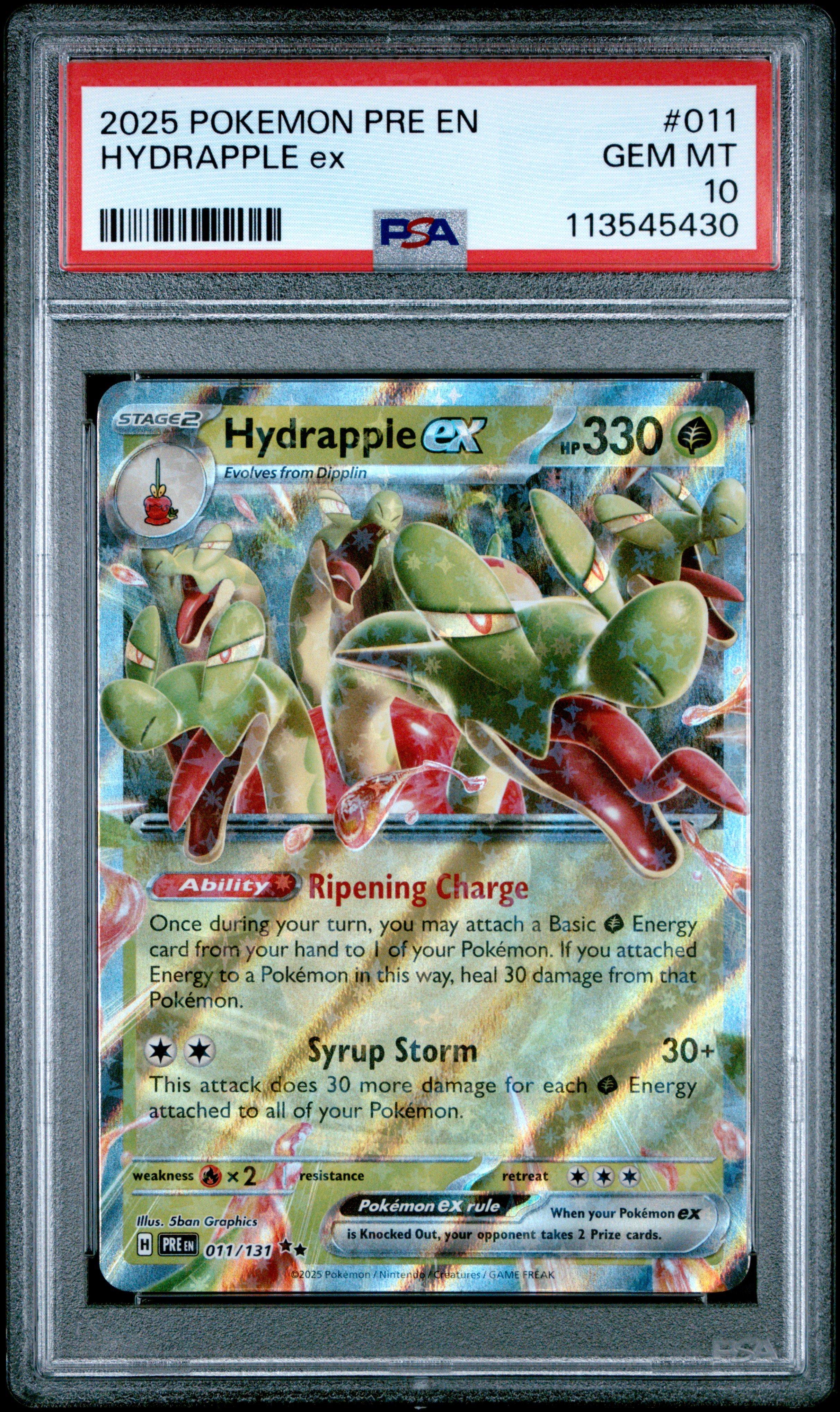 2025 Pokemon Pre En-prismatic Evolutions 011 Hydrapple Ex PSA 10 Graded Card  | GameStop
