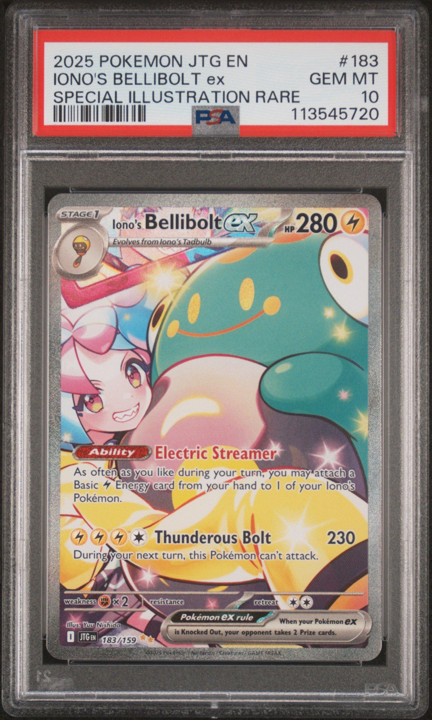 2025 Pokemon Jtg En-journey Together 183 Iono's Bellibolt Ex