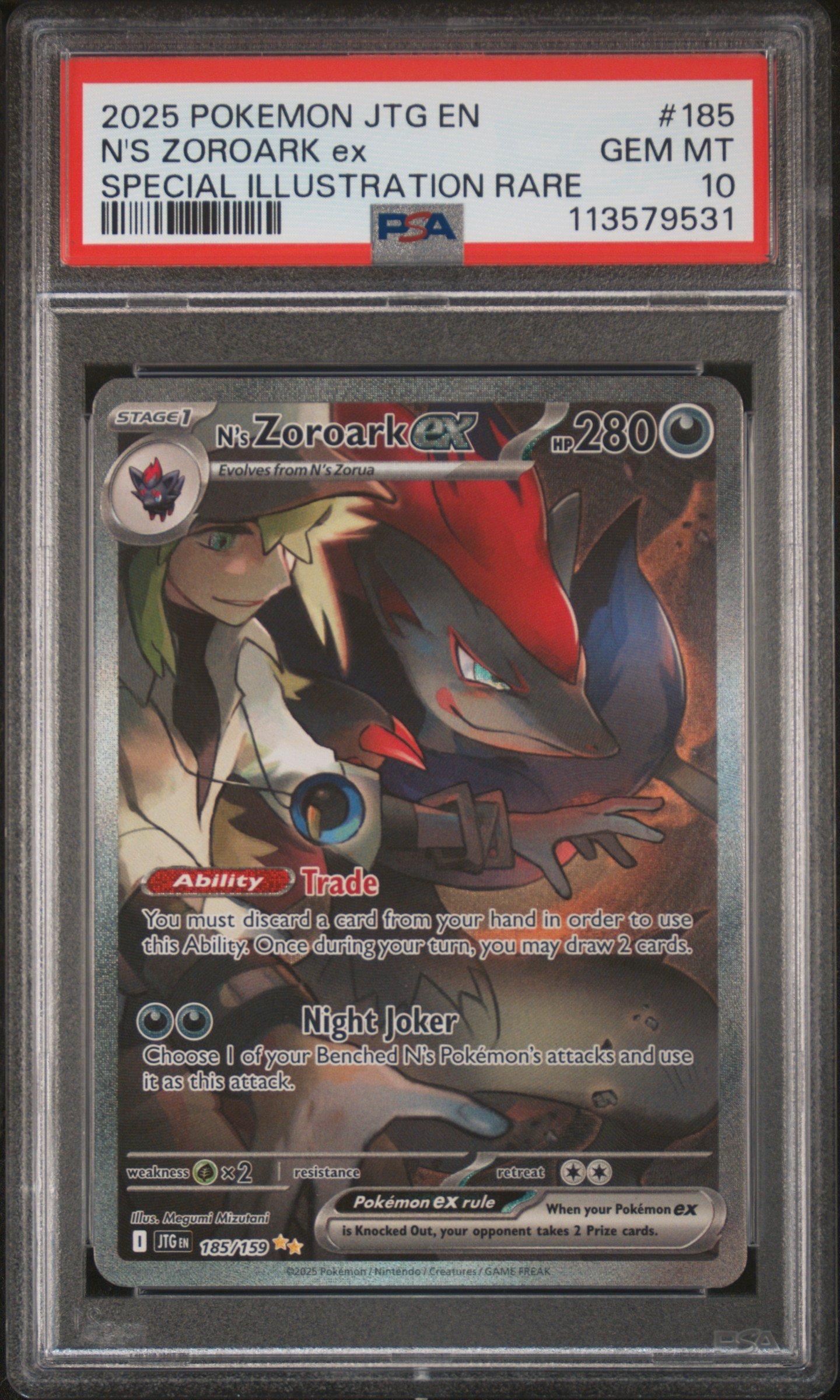 2025 Pokemon Jtg En-journey Together 185 N's Zoroark Ex Special