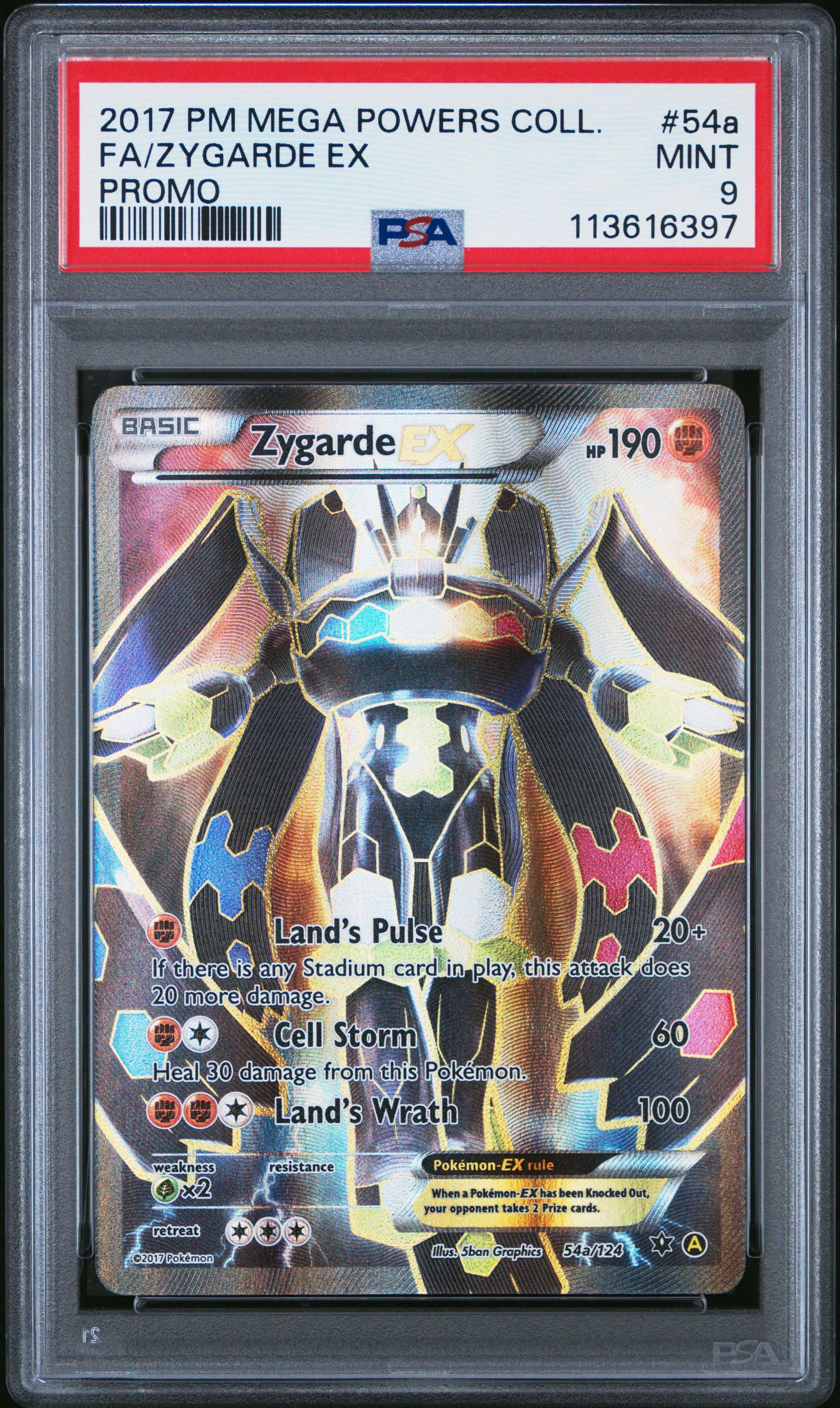 2017 Pokemon Mega Powers Collection Promo 54a Full Art/zygarde Ex