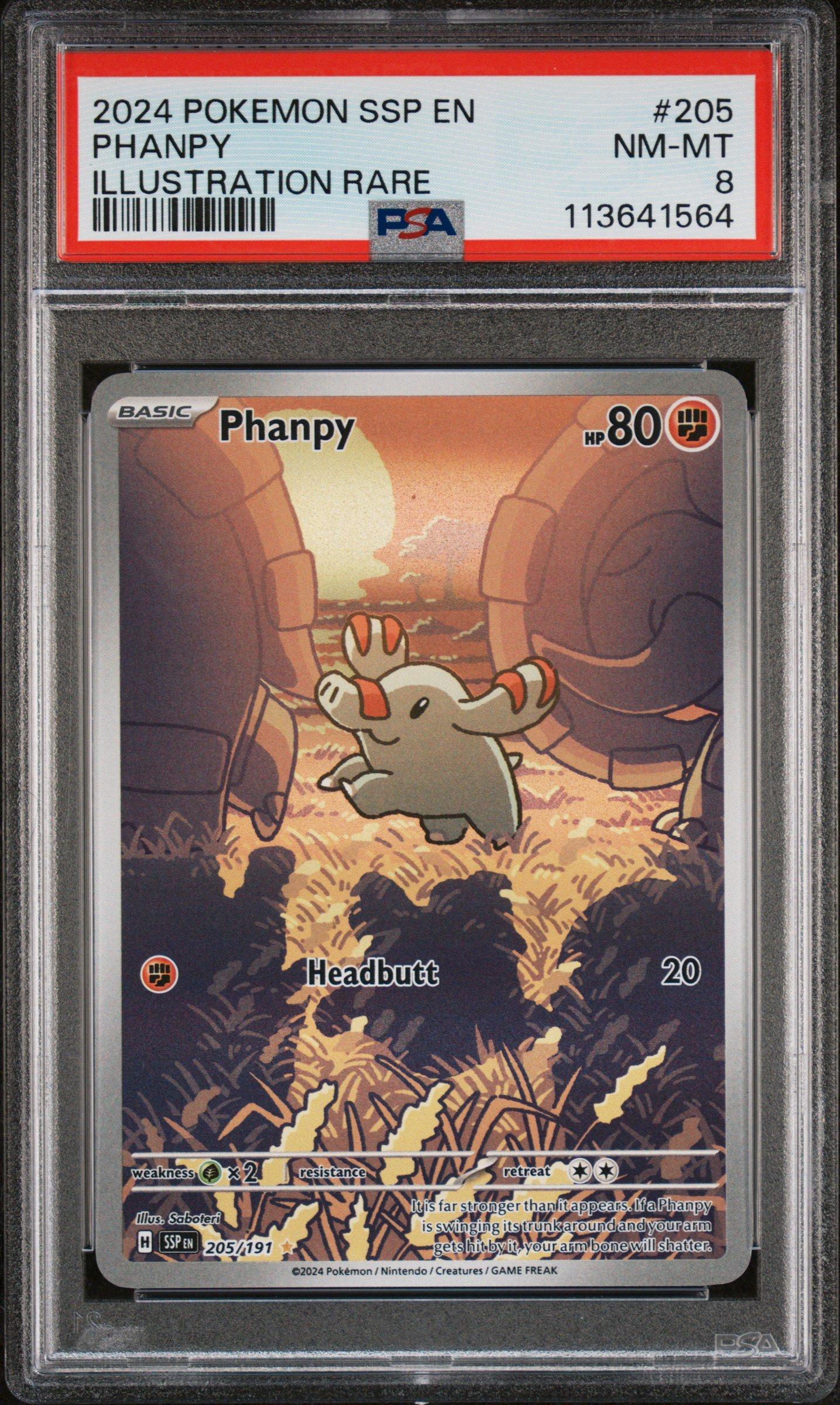 pokemon phanpy card (102/191) - SV08 Surging Sparks Evolves from null Type Pokemon 2020 Phanpy Gym Tournament