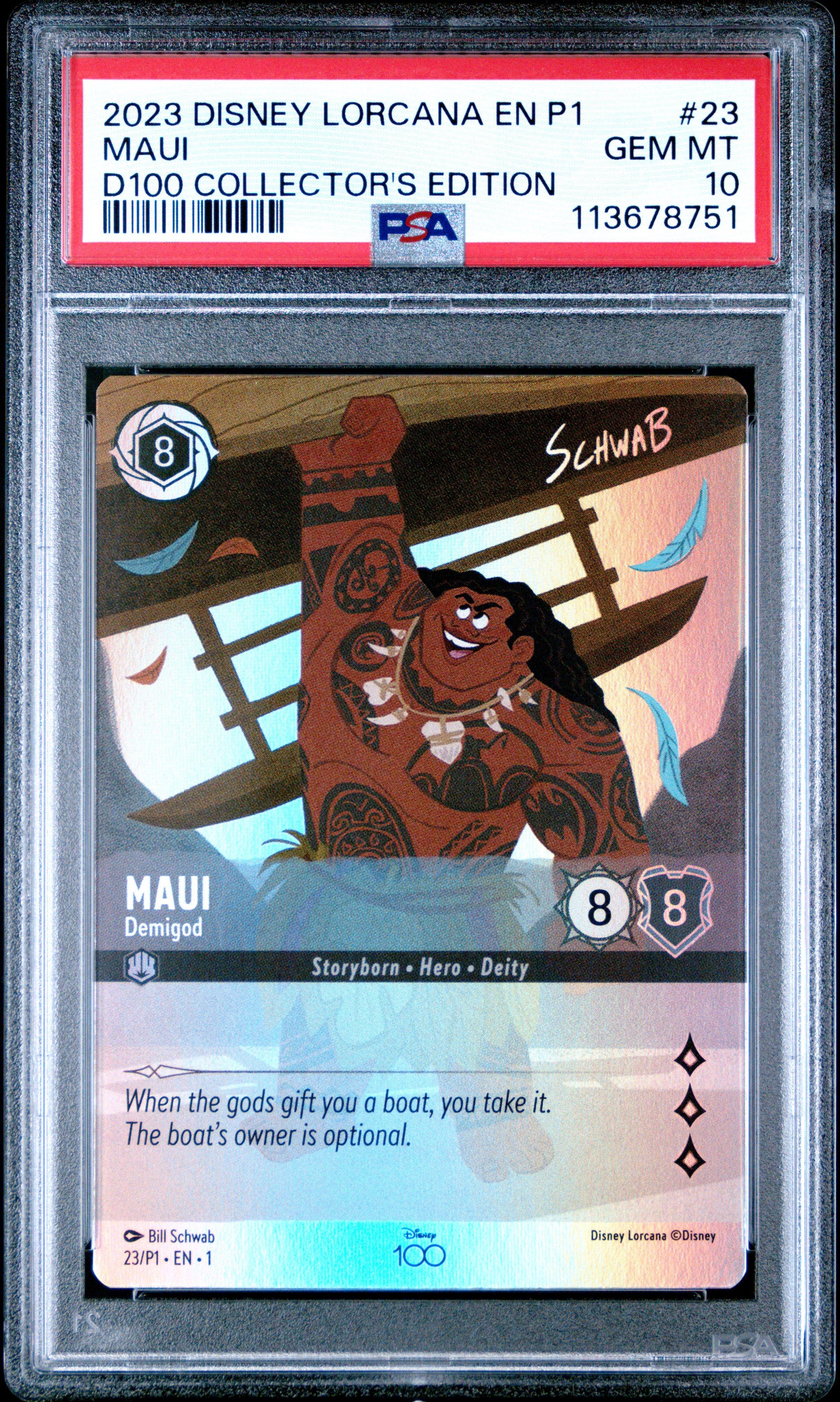 2023 Disney Lorcana En P1-promo 23 Maui - Demigod Disney100