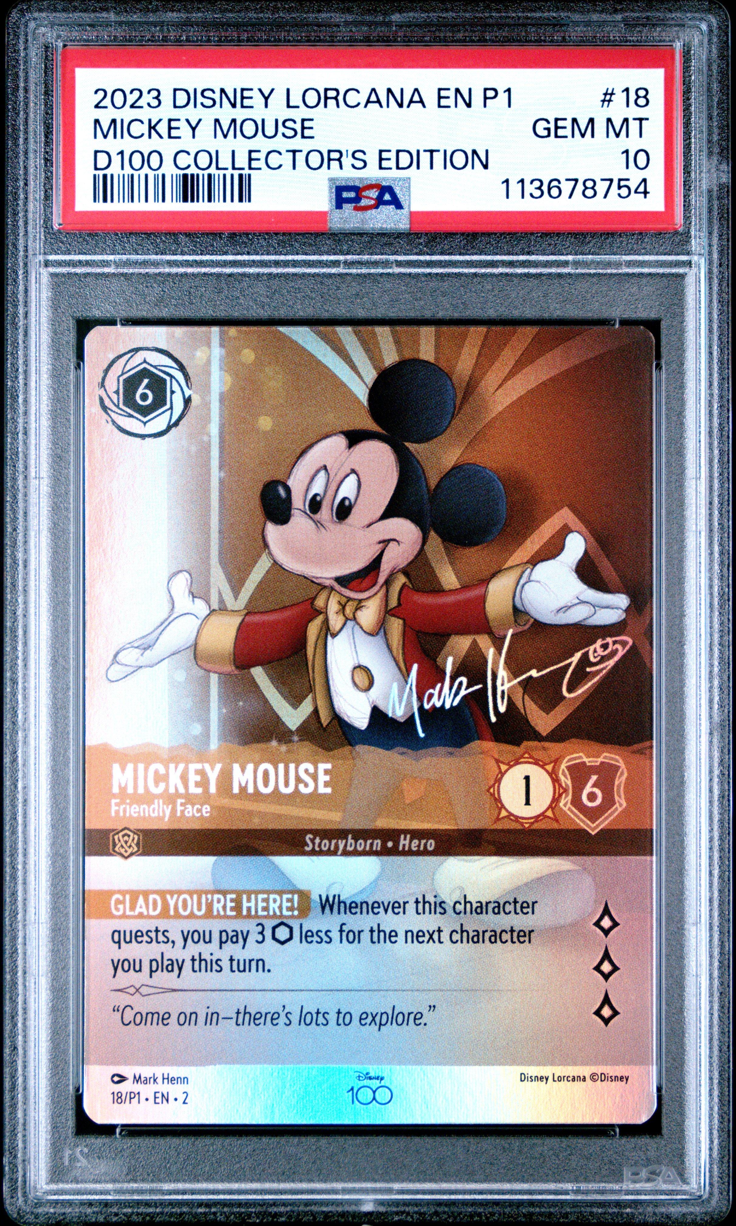 2023 Disney Lorcana En P1-promo 18 Mickey Mouse - Friendly Face