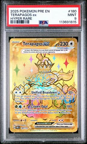 2025 Pokemon Pre En-prismatic Evolutions 180 Terapagos Ex Hyper Rare PSA 9  Graded Card | GameStop