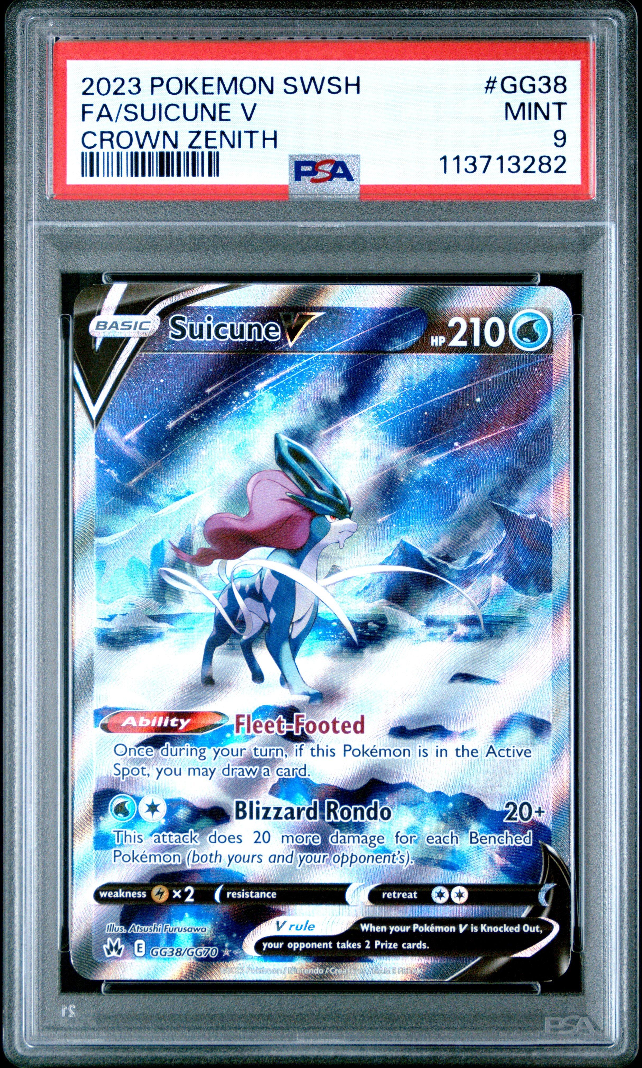 2023 Pokemon Sword And Shield Crown Zenith Gg38 Full Art/suicune V