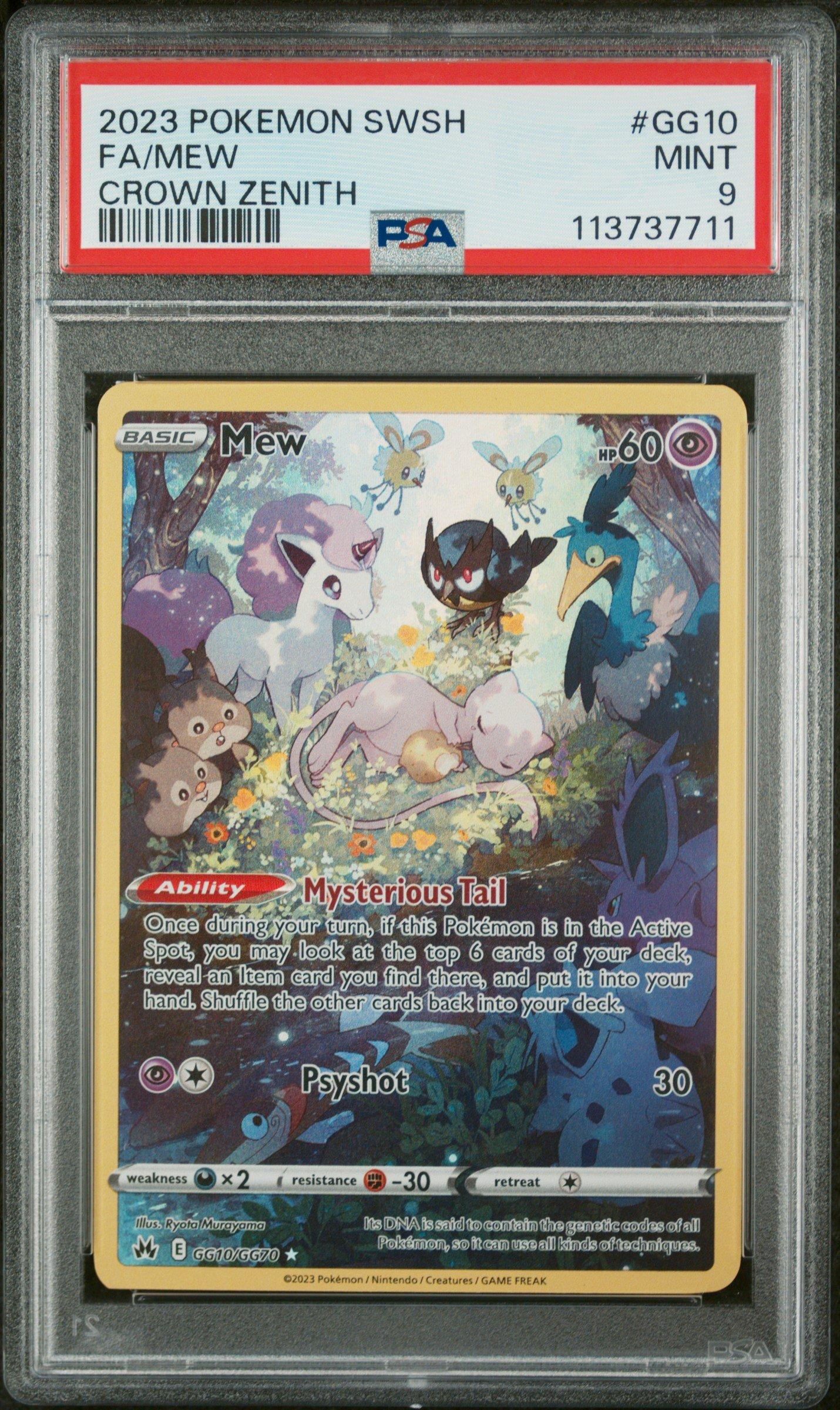 2023 Pokemon Sword And Shield Crown Zenith Gg10 Full Art/mew PSA 9