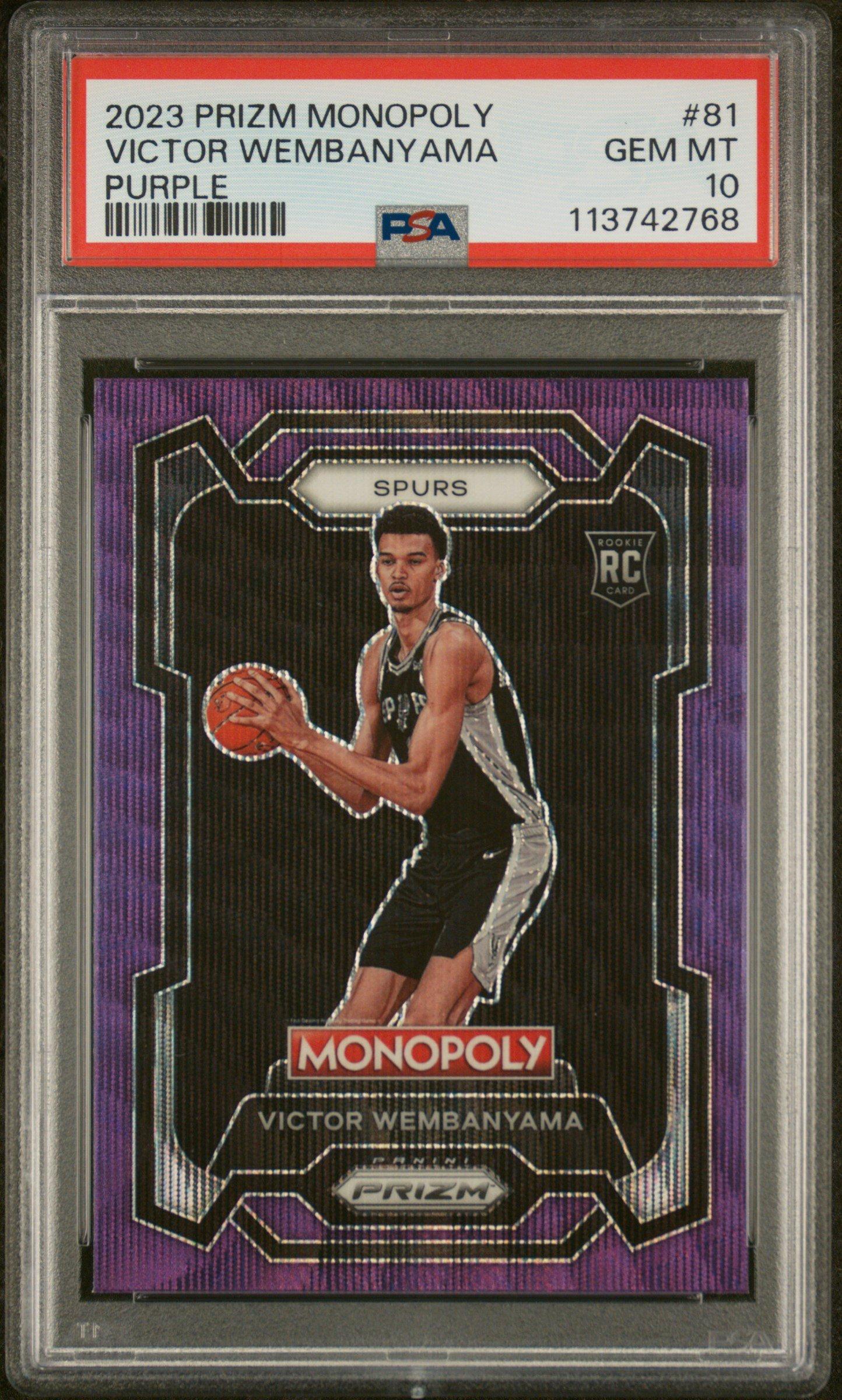 2023 Panini Prizm Monopoly 81 Victor Wembanyama PSA