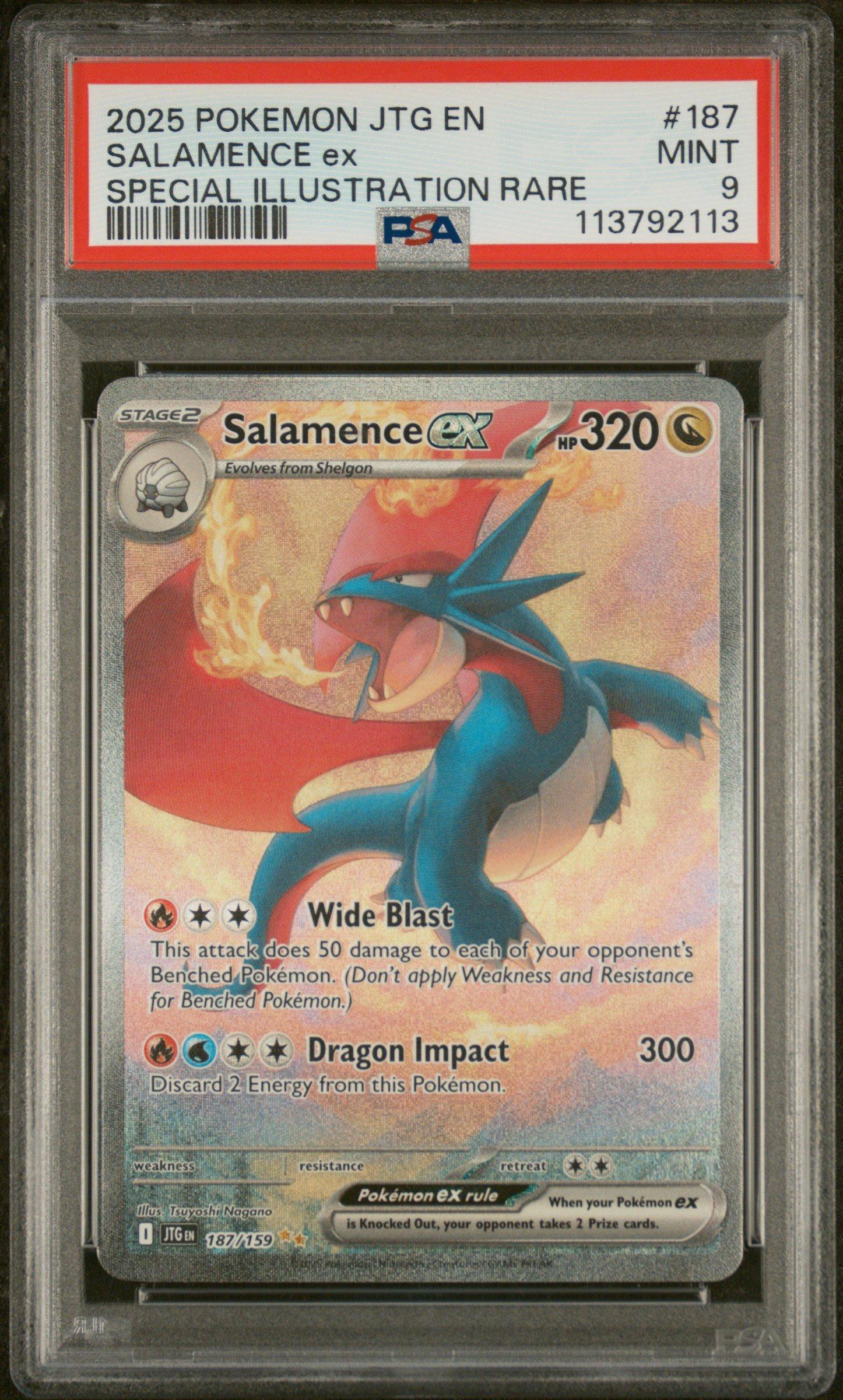 2025 Pokemon Jtg En-journey Together 187 Salamence Ex Special