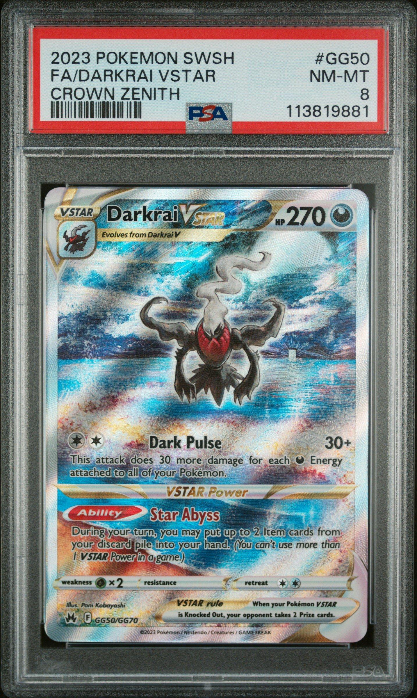 2023 Pokemon Sword And Shield Crown Zenith Gg50 Full Art/darkrai
