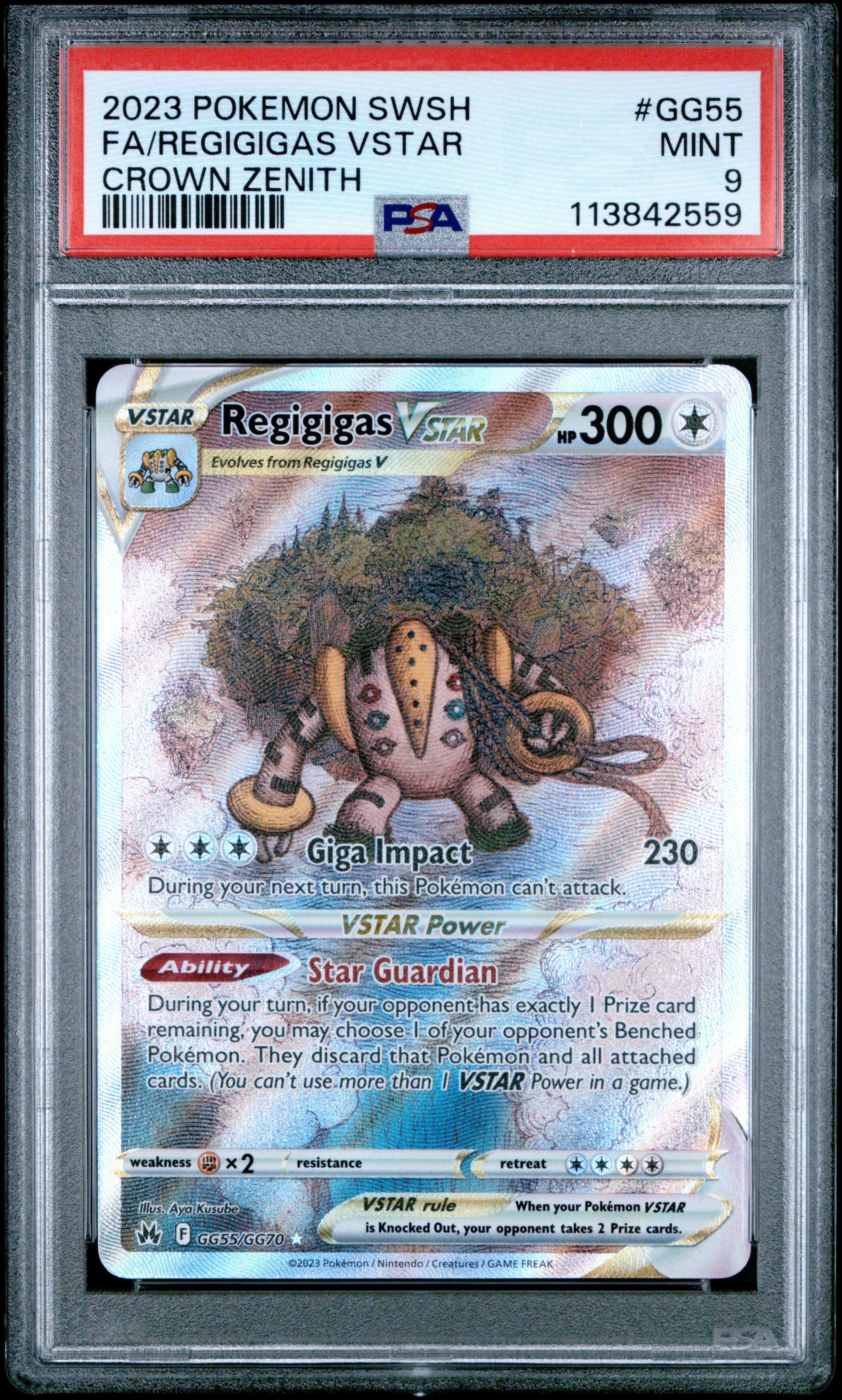 PSA9＊レジギガス 怒りの神殿 アンリミ Regigigas PSA10以下 2023 Pokemon Sword And Shield Crown Zenith Gg55 Full Art/regigigas