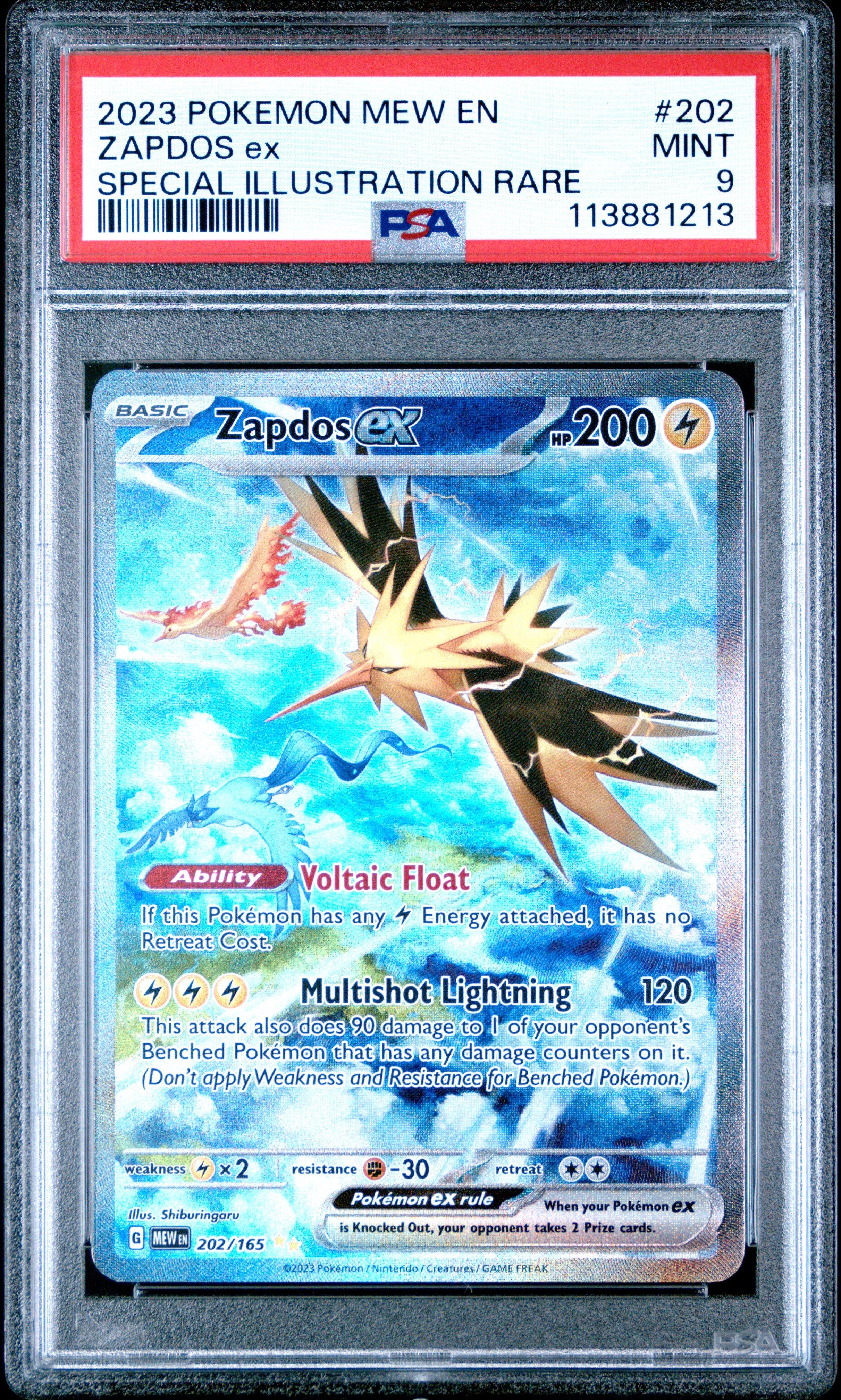 2023 Pokemon Mew En-151 202 Zapdos Ex Special Illustration Rare