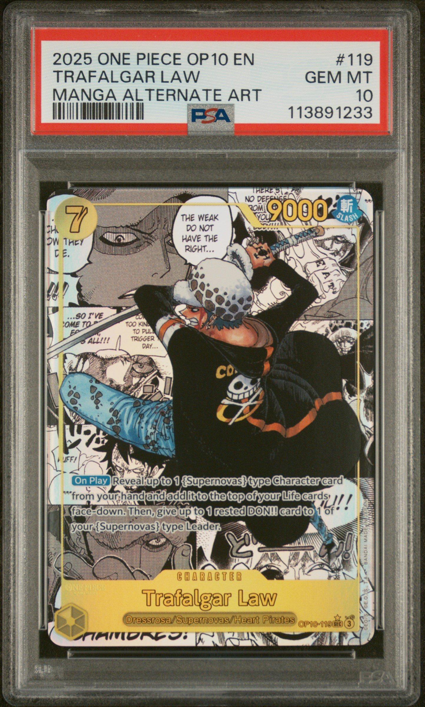 2025 One Piece Op10-royal Blood 119 Trafalgar Law Manga Alternate