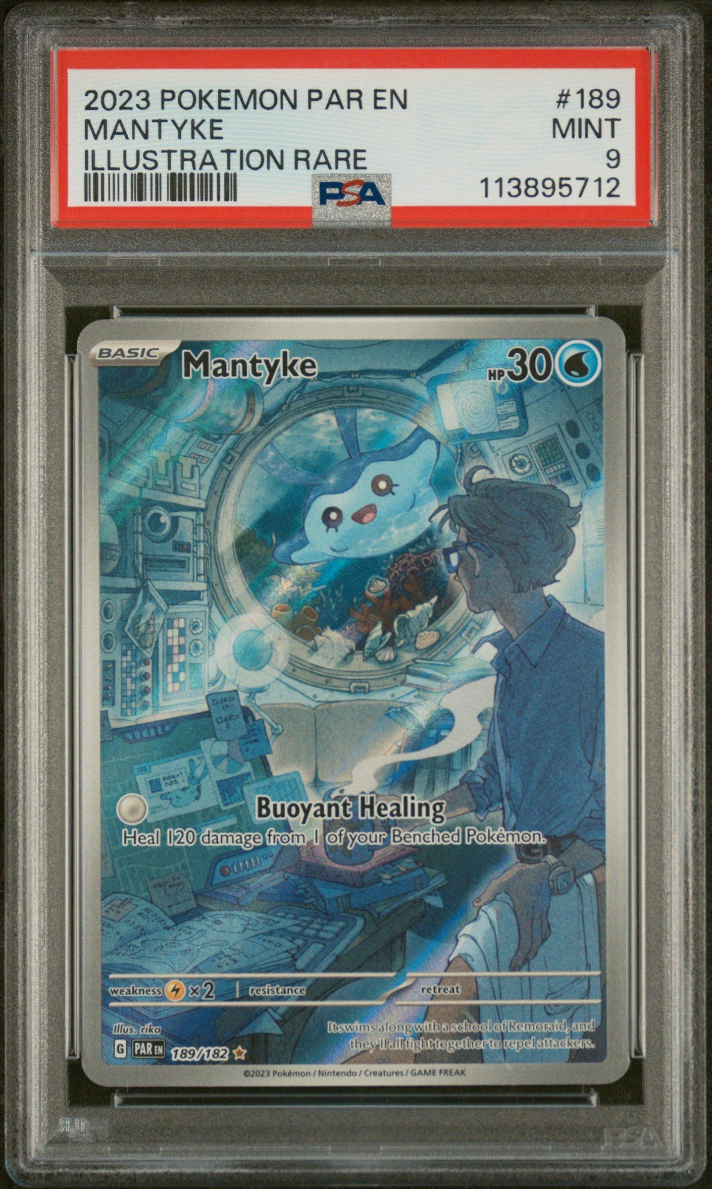 2023 Pokemon Par En-paradox Rift 189 Mantyke Illustration Rare PSA 9 Graded  Card | GameStop