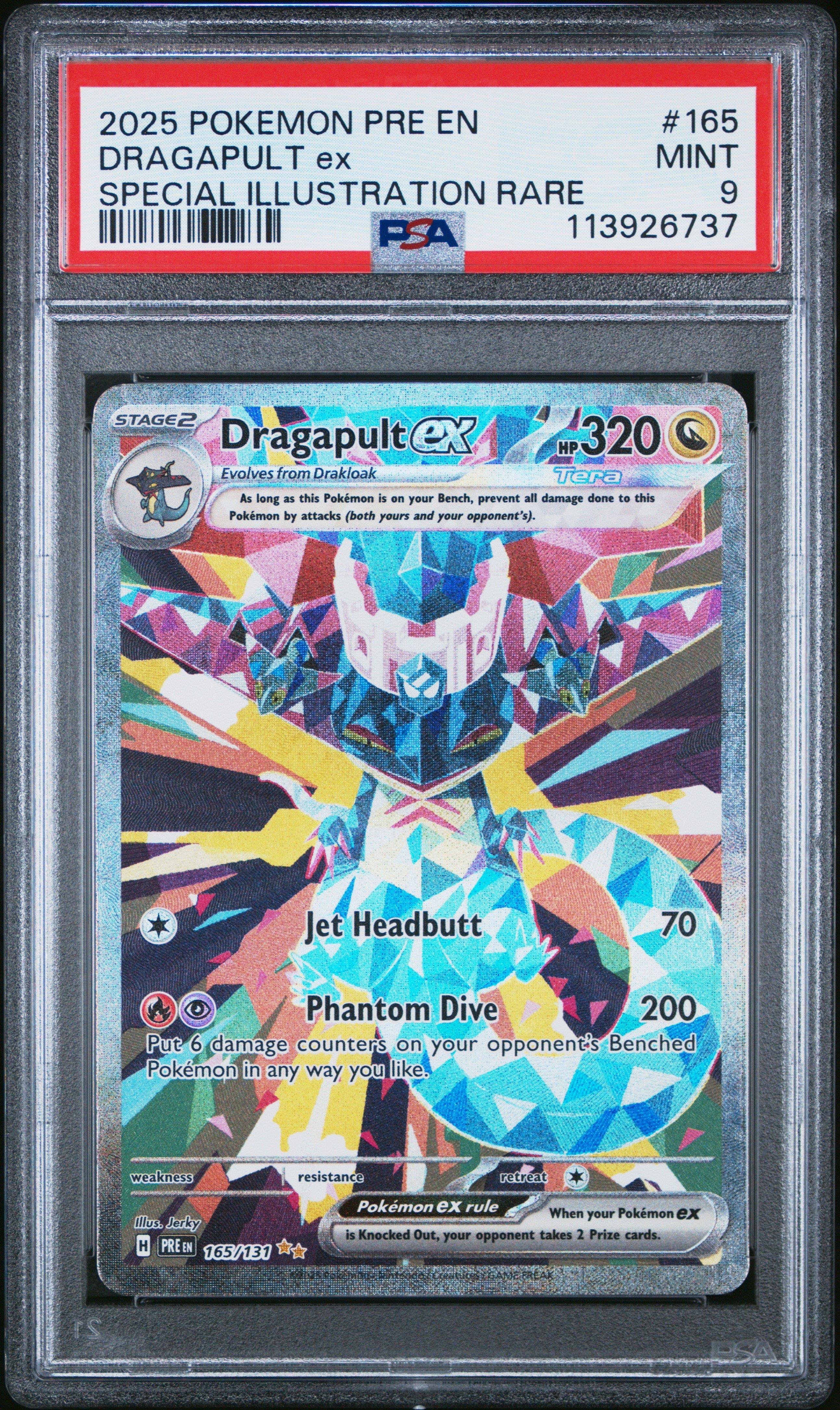 2025 Pokemon Pre En-prismatic Evolutions 165 Dragapult Ex Special