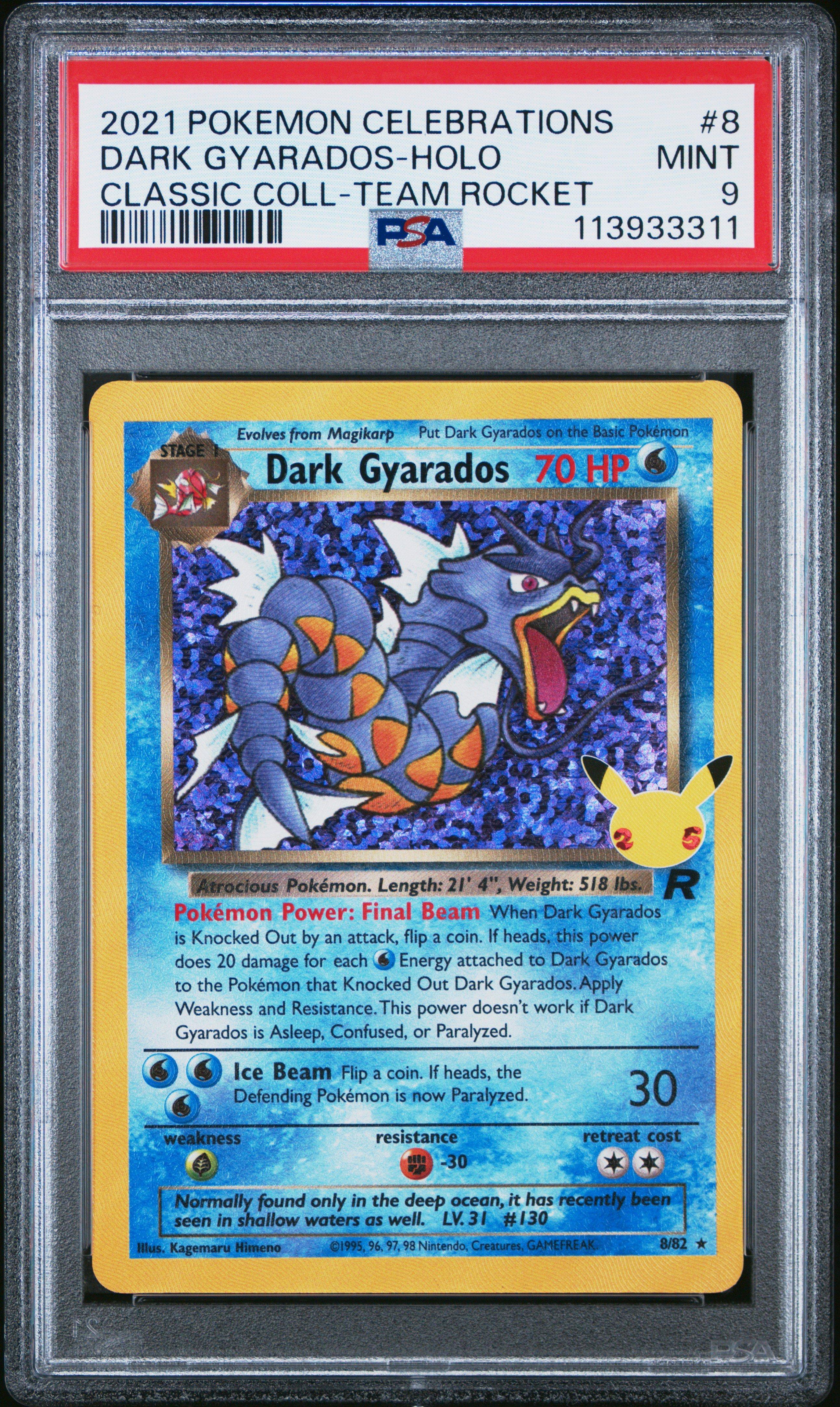 2021 Pokemon Celebrations Classic Collection 8 Dark Gyarados-holo