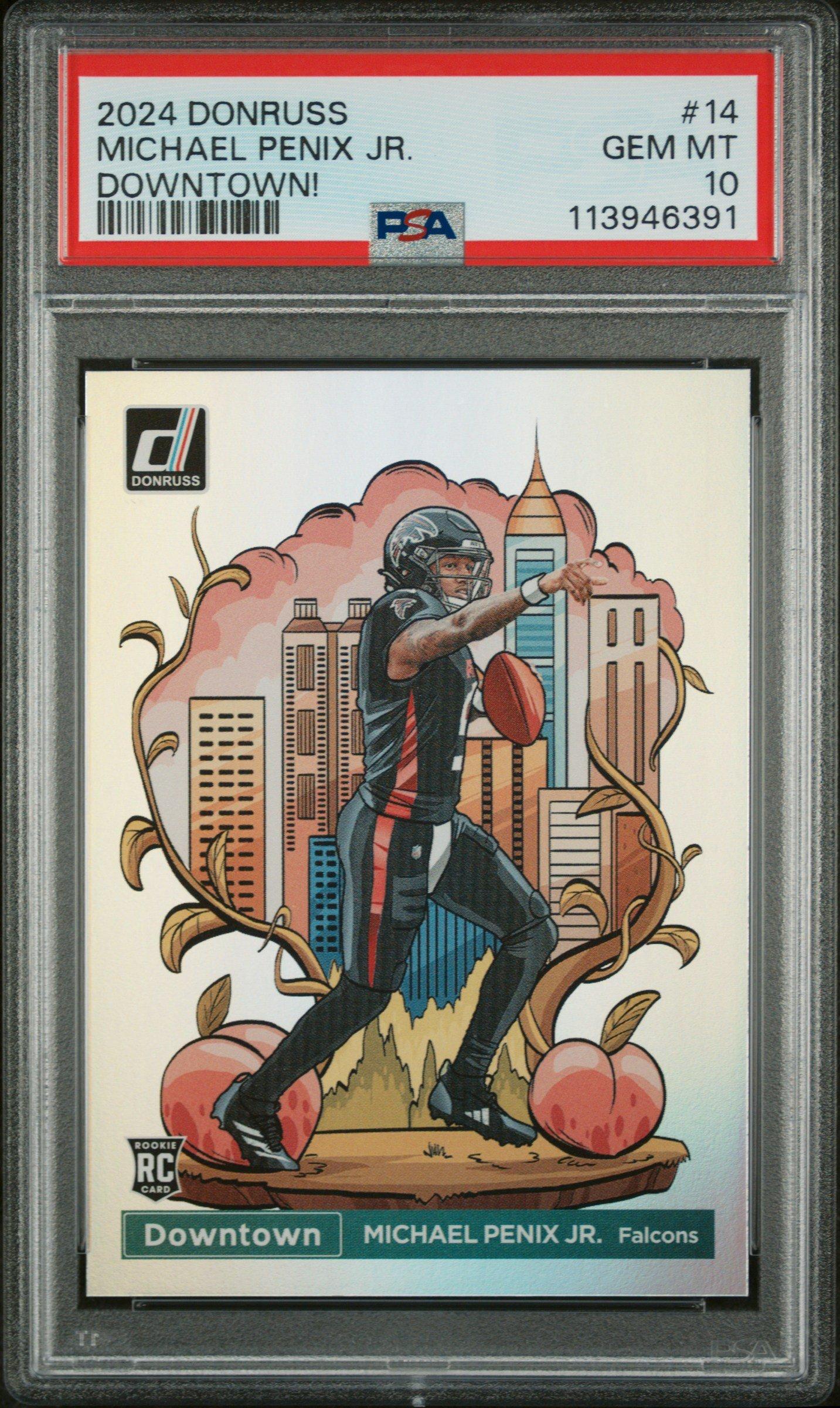 2024 Panini Donruss Downtown! 14 Michael Penix Jr. PSA 10