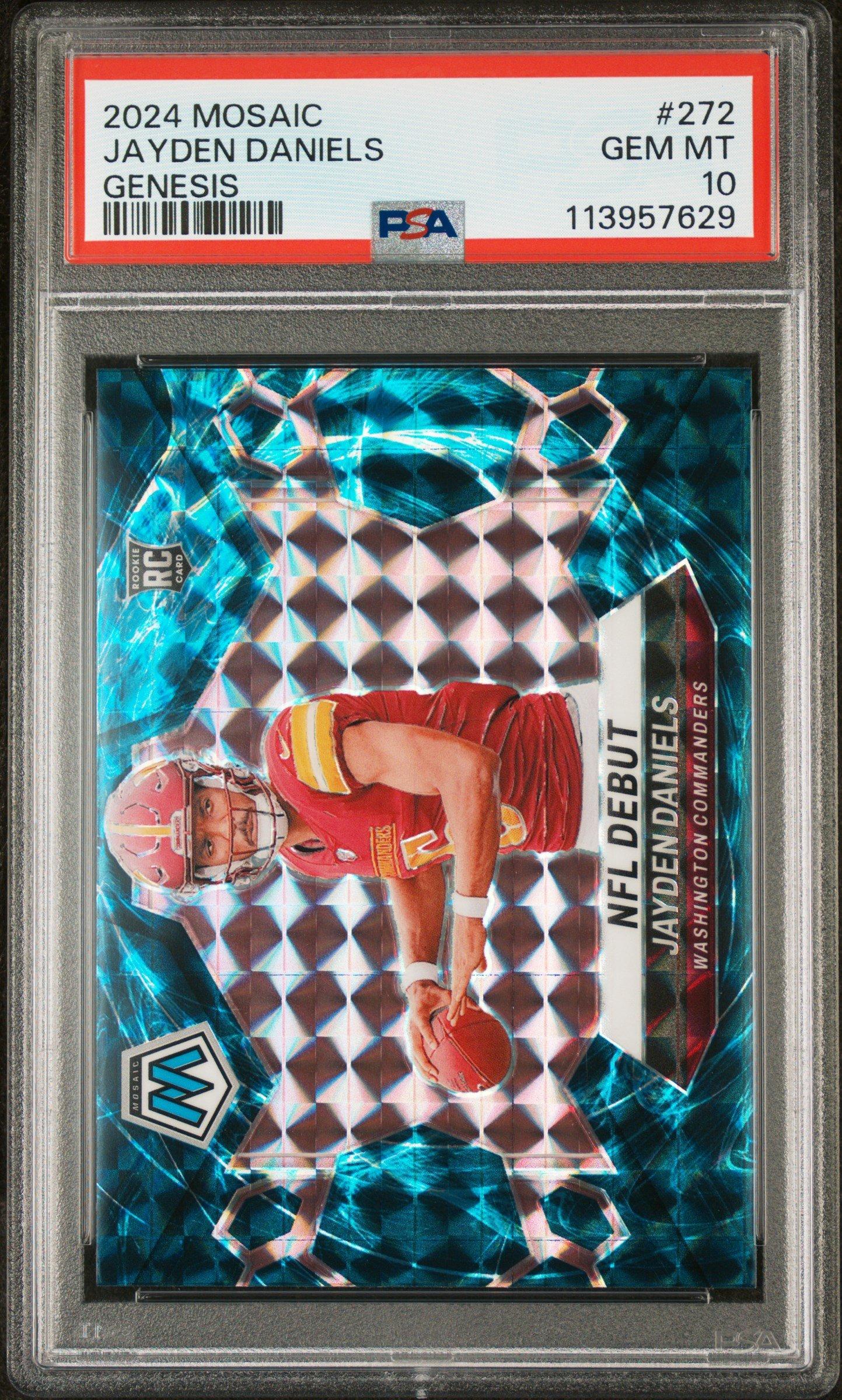 2024 Panini Mosaic 272 Jayden Daniels Genesis PSA 10