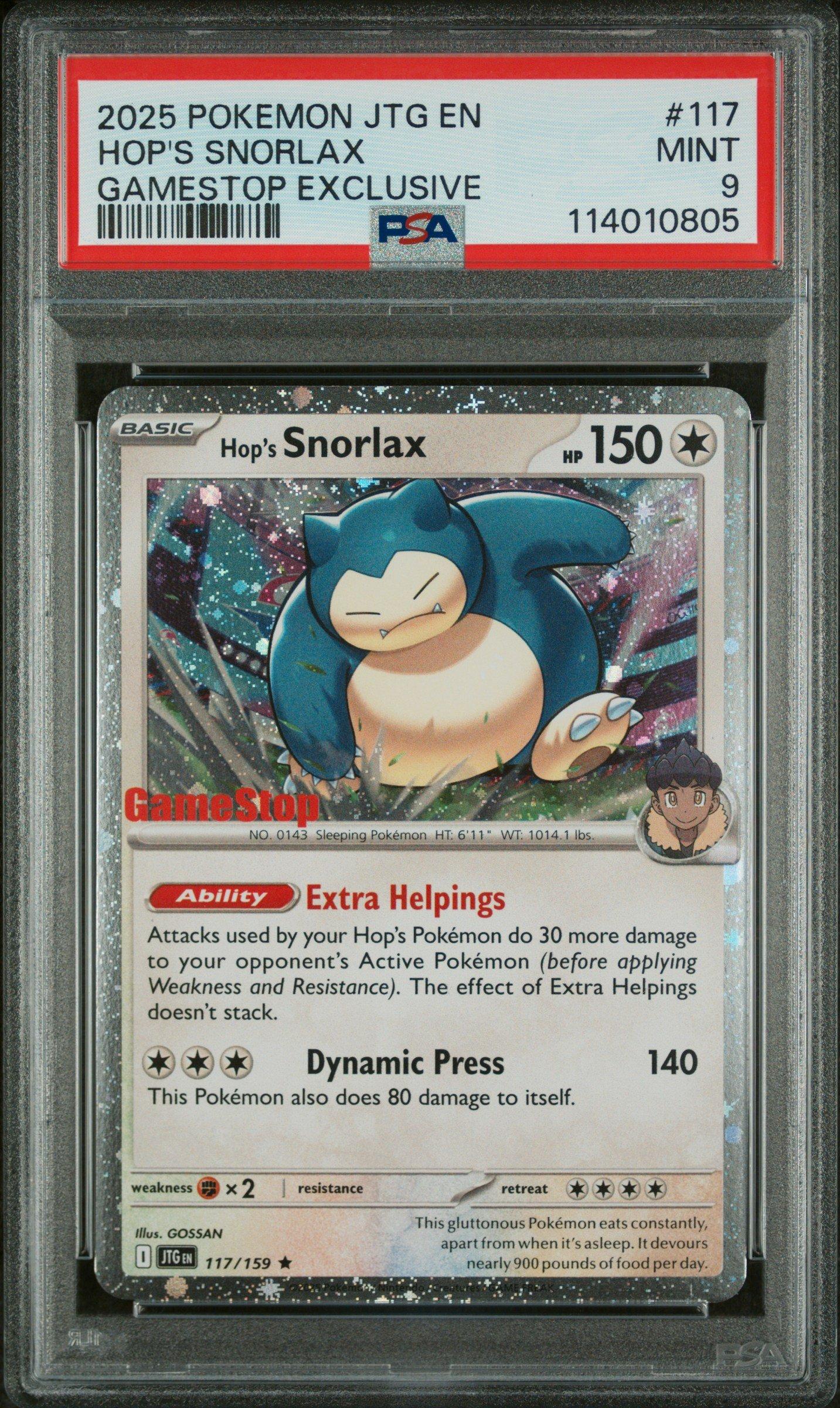 2025 Pokemon Jtg En-journey Together 117 Hop's Snorlax Gamestop