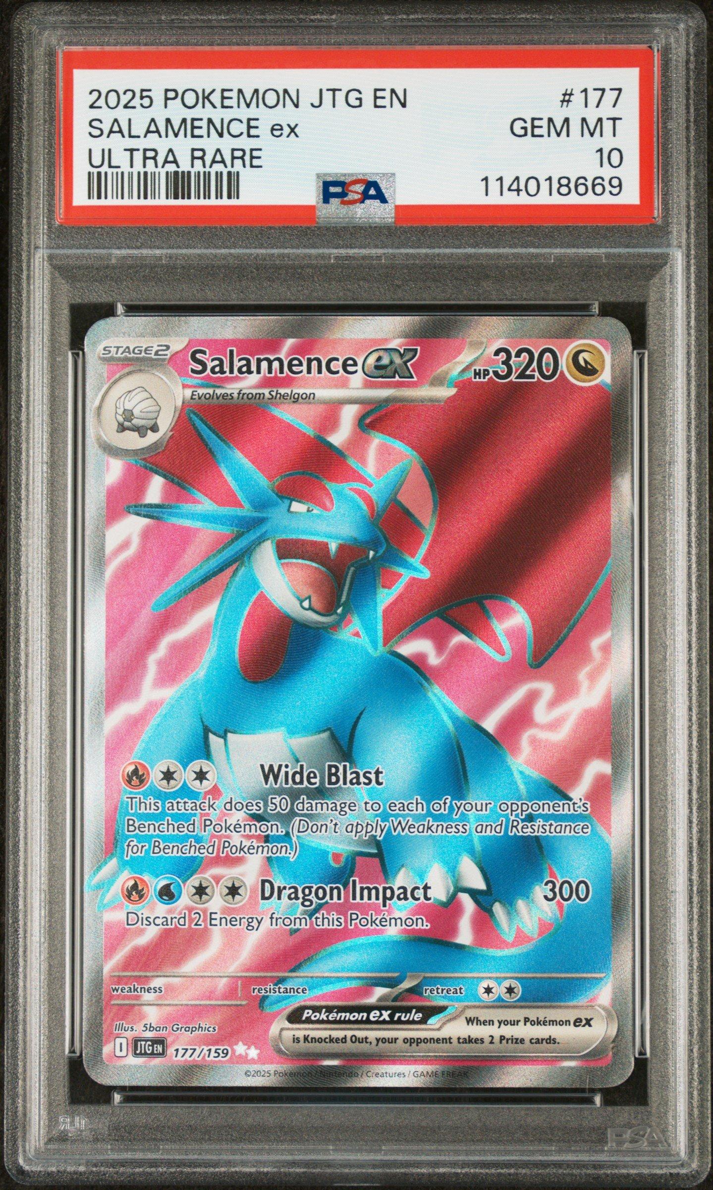 2025 Pokemon Jtg En-journey Together 177 Salamence Ex Ultra Rare