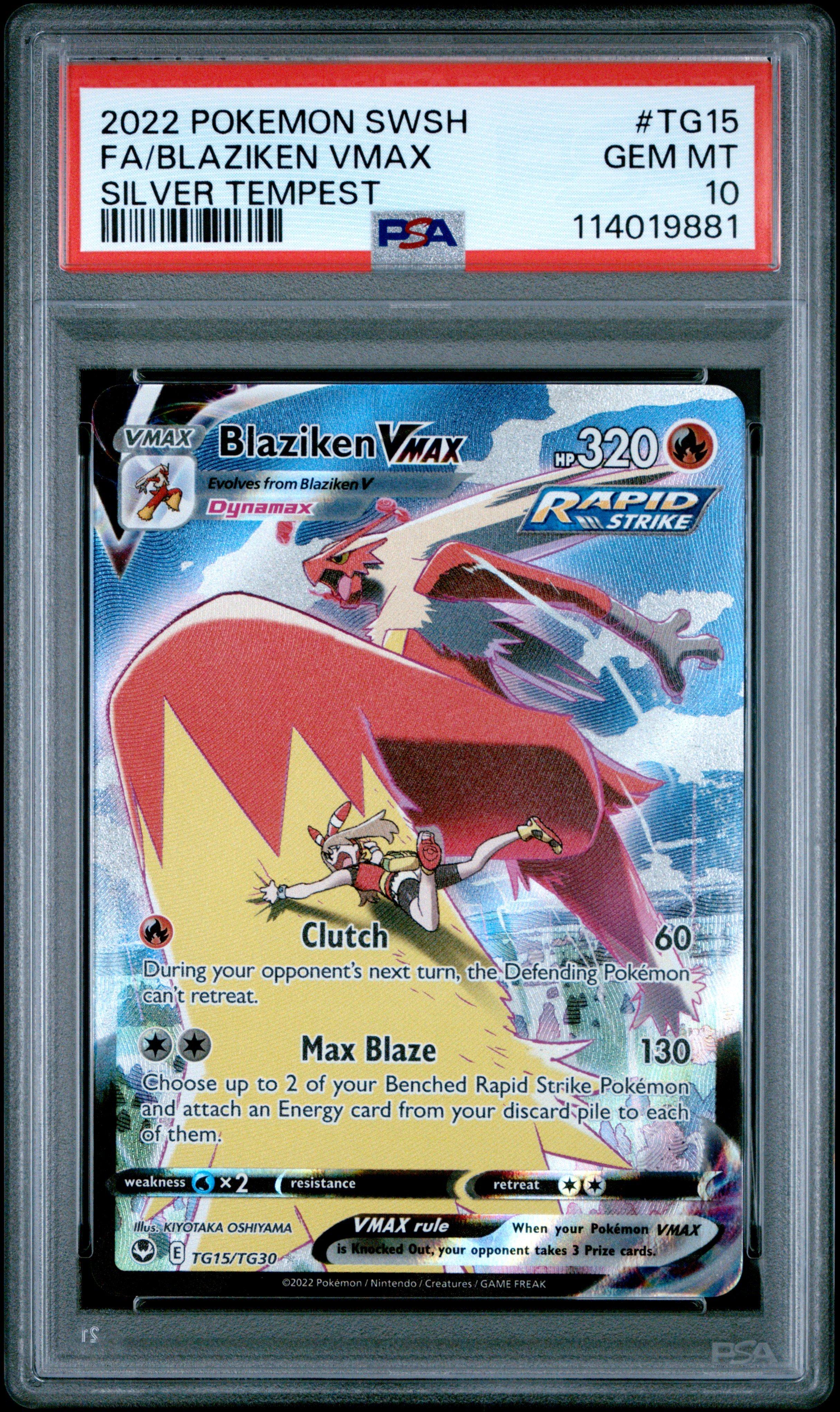 2022 Pokemon Sword & Shield Silver Tempest Tg15 Full Art/blaziken