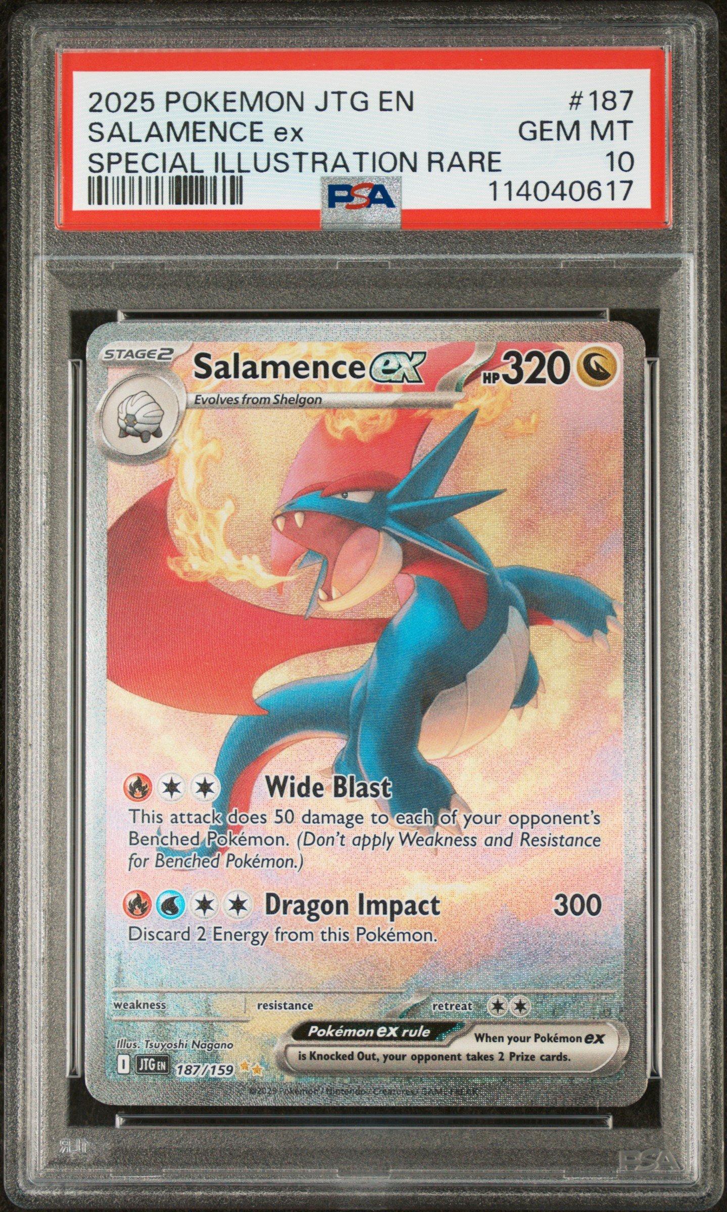 2025 Pokemon Jtg En-journey Together 187 Salamence Ex Special