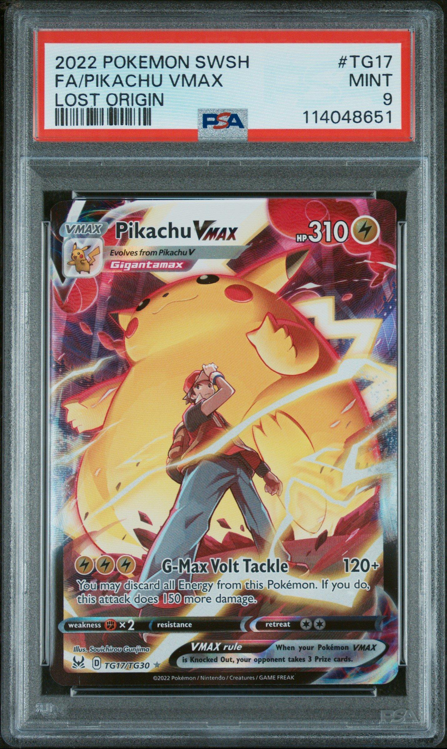 2022 Pokemon Sword & Shield Lost Origin Tg17 Full Art/pikachu Vmax