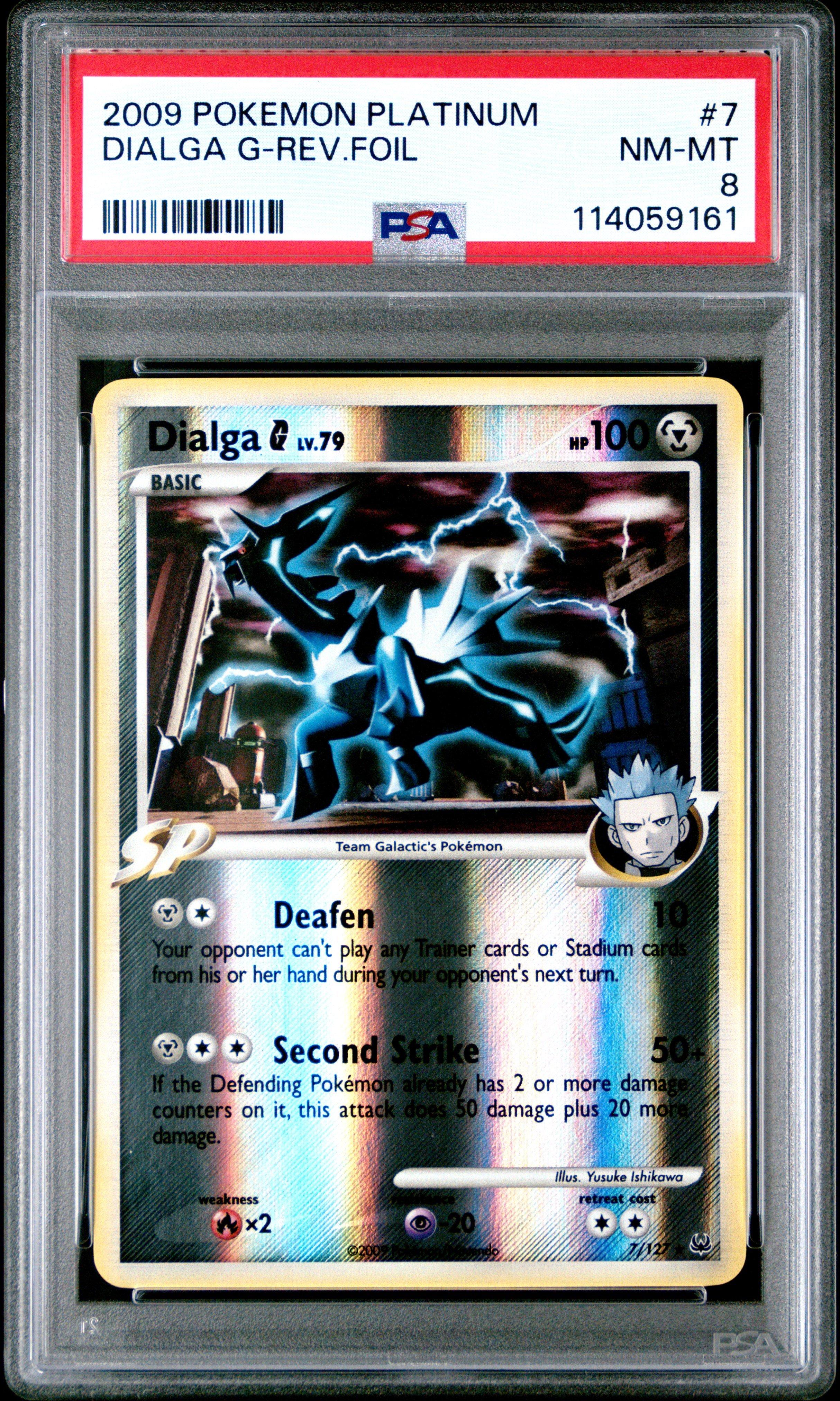 2009 Pokemon Platinum 7 Dialga G-reverse Foil PSA 8