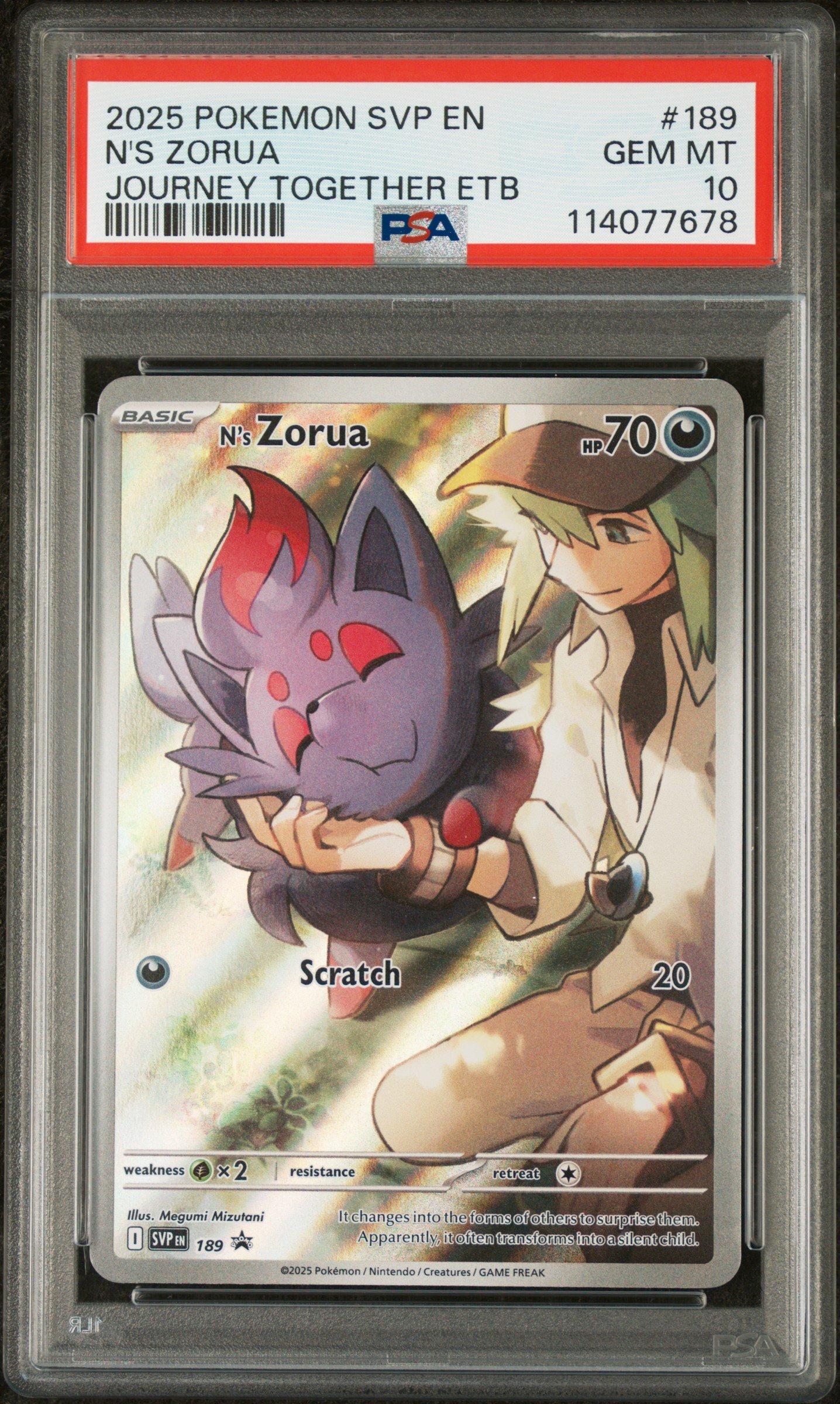 2025 Pokemon Svp En-sv Black Star Promo 189 N's Zorua Journey