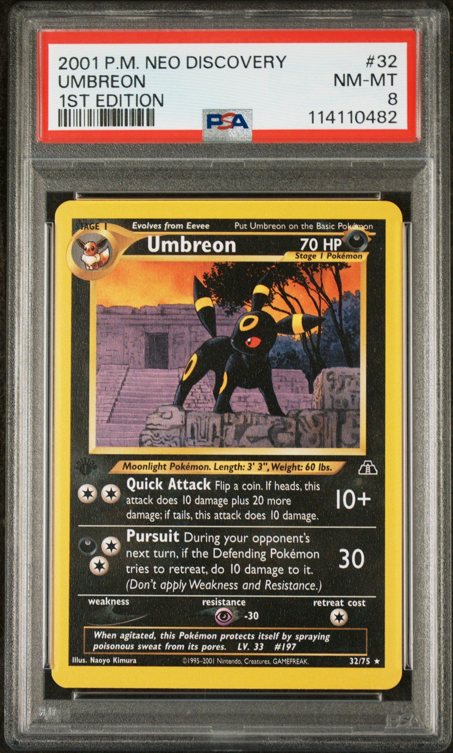 2001 Pokemon Neo Discovery 32 Umbreon 1st Edition PSA