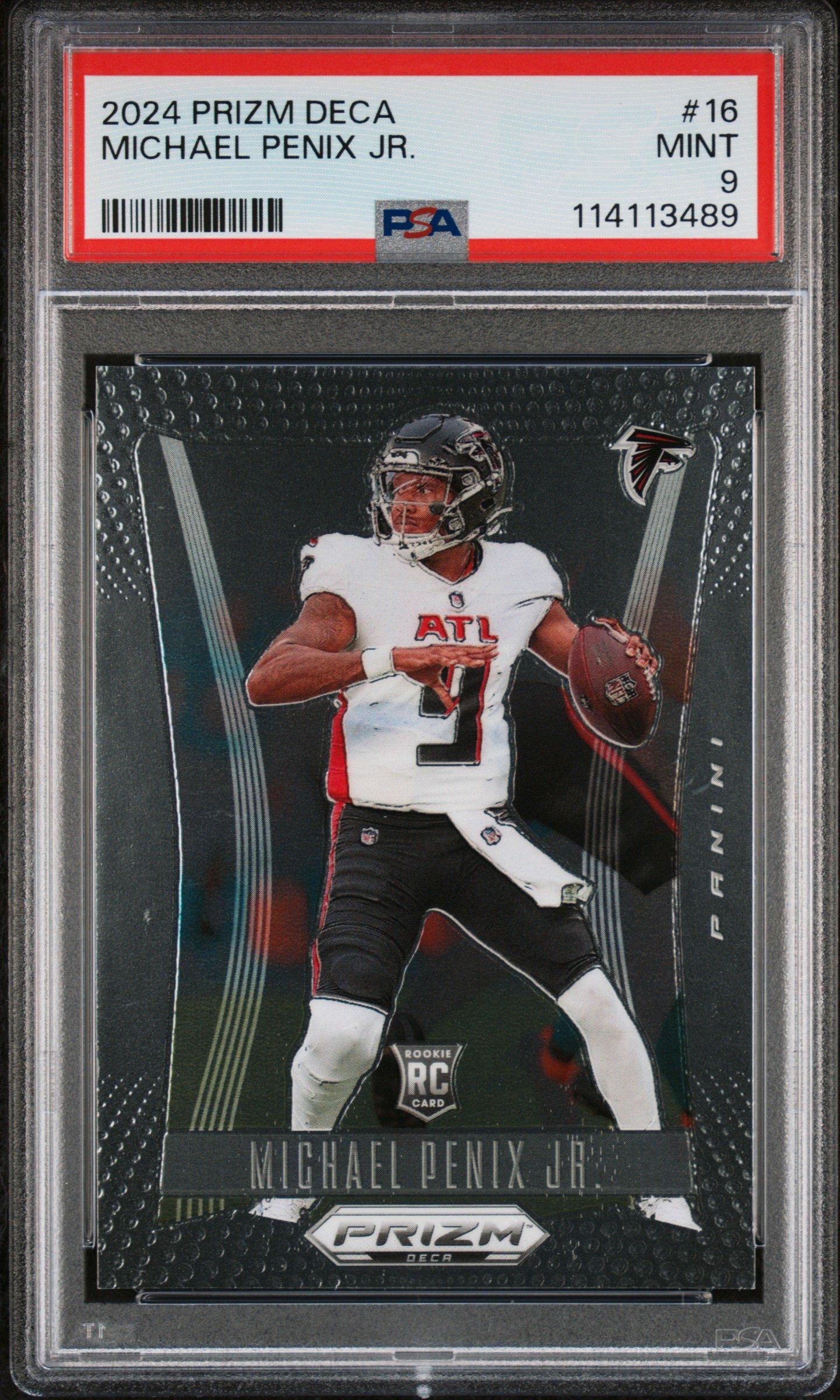 2024 Panini Prizm Deca 16 Michael Penix Jr. PSA 9